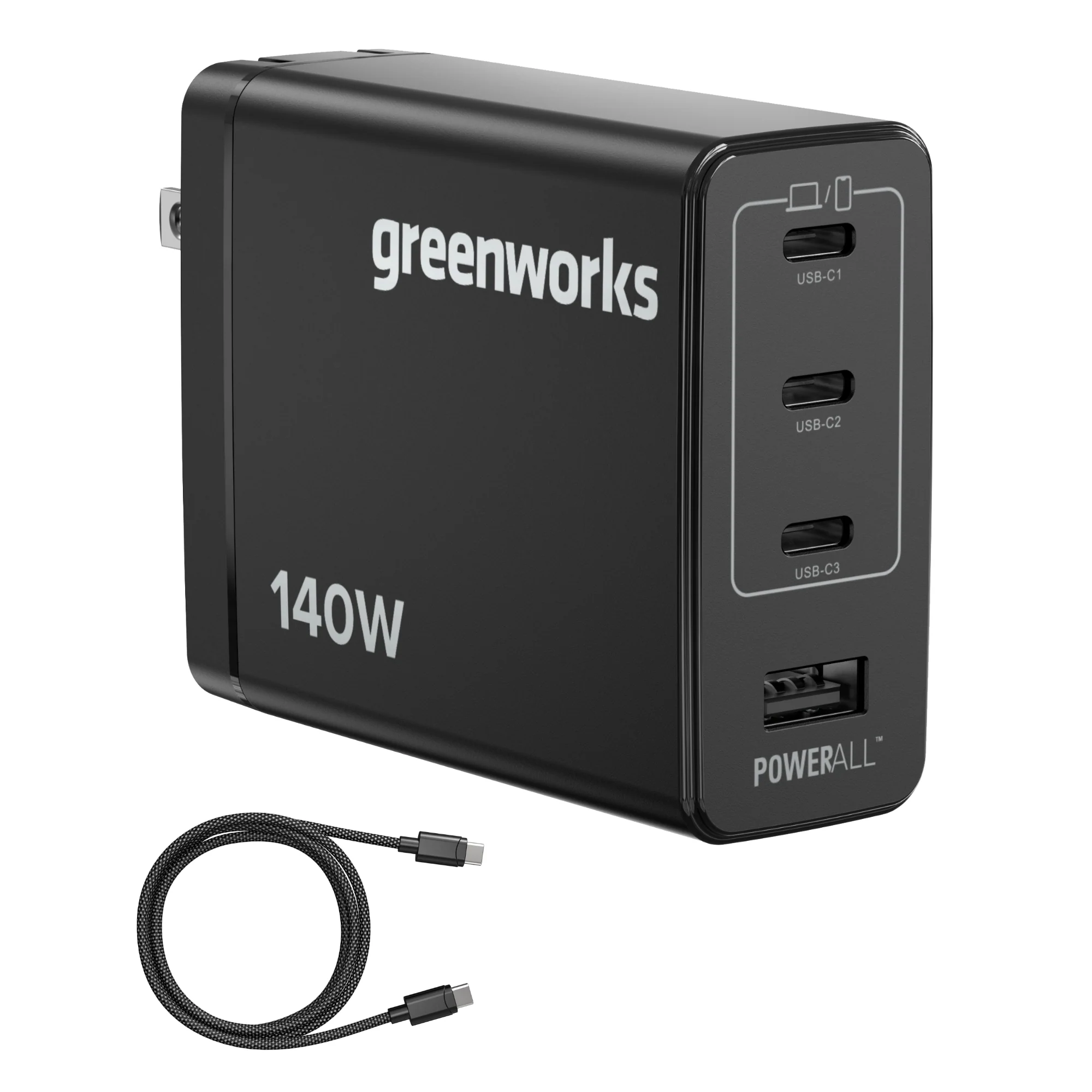 24V PowerAll Charger Set with 140W USB-C Charger Block and (2) 3.3' 100W USB-C Cables