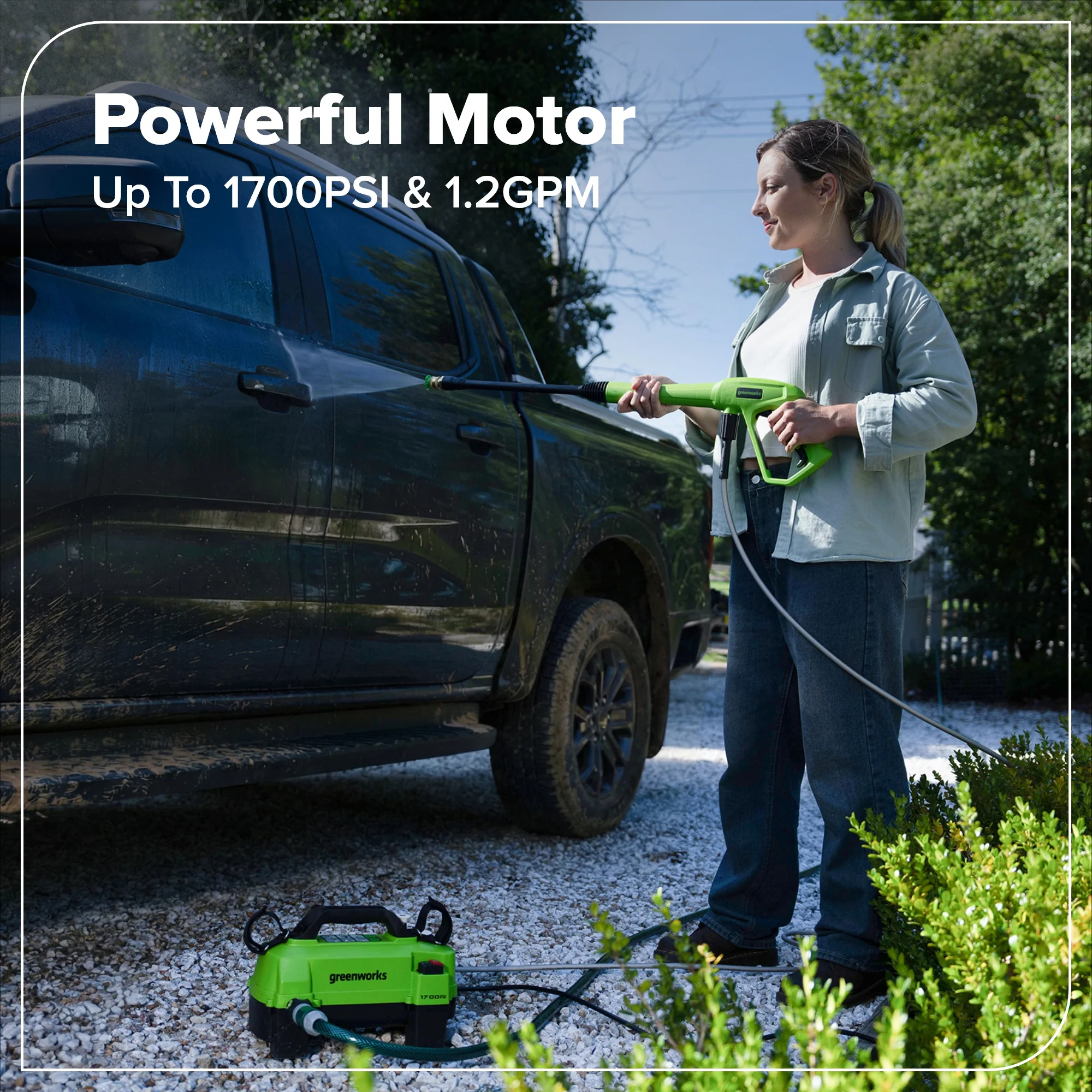 1700 PSI Ultra Compact 1.2 GPM Electric Pressure Washer - Image 5