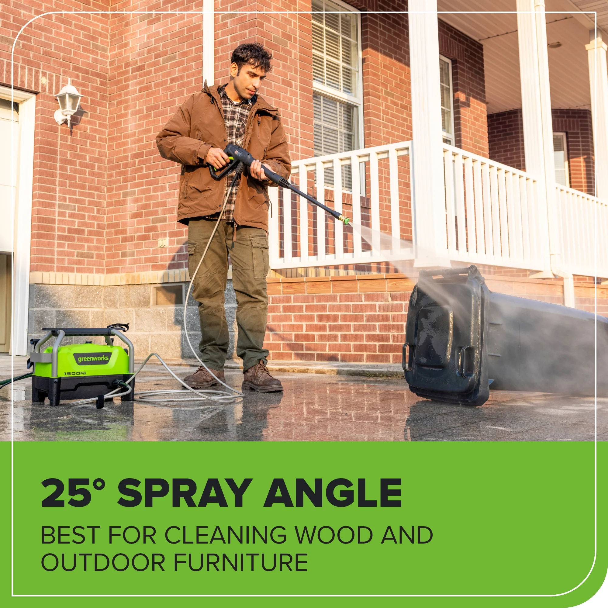 1900 PSI 1.2 GPM Portable Hand Carry Cold Water Electric Pressure Washer - Image 5