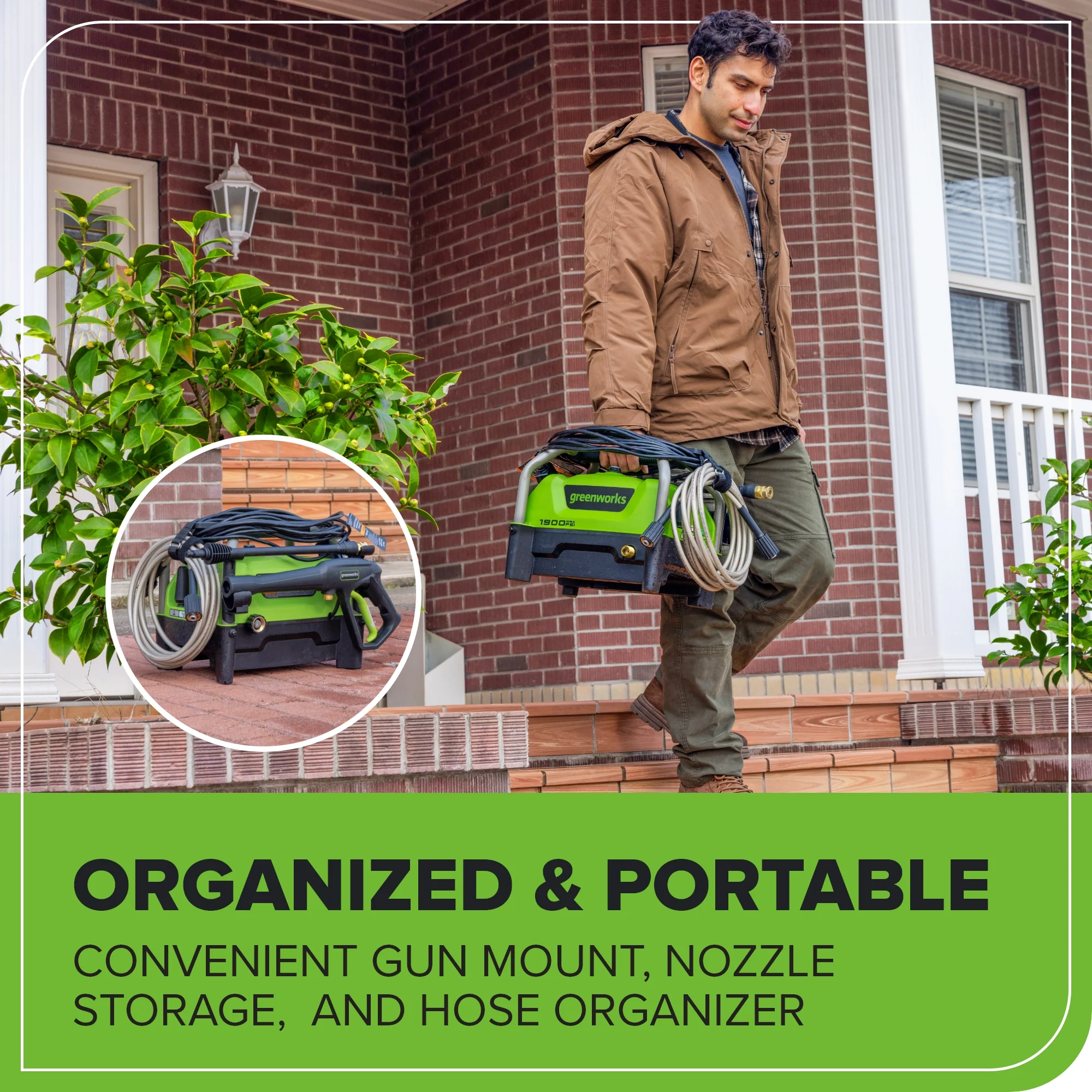 1900 PSI 1.2 GPM Portable Hand Carry Cold Water Electric Pressure Washer - Image 9