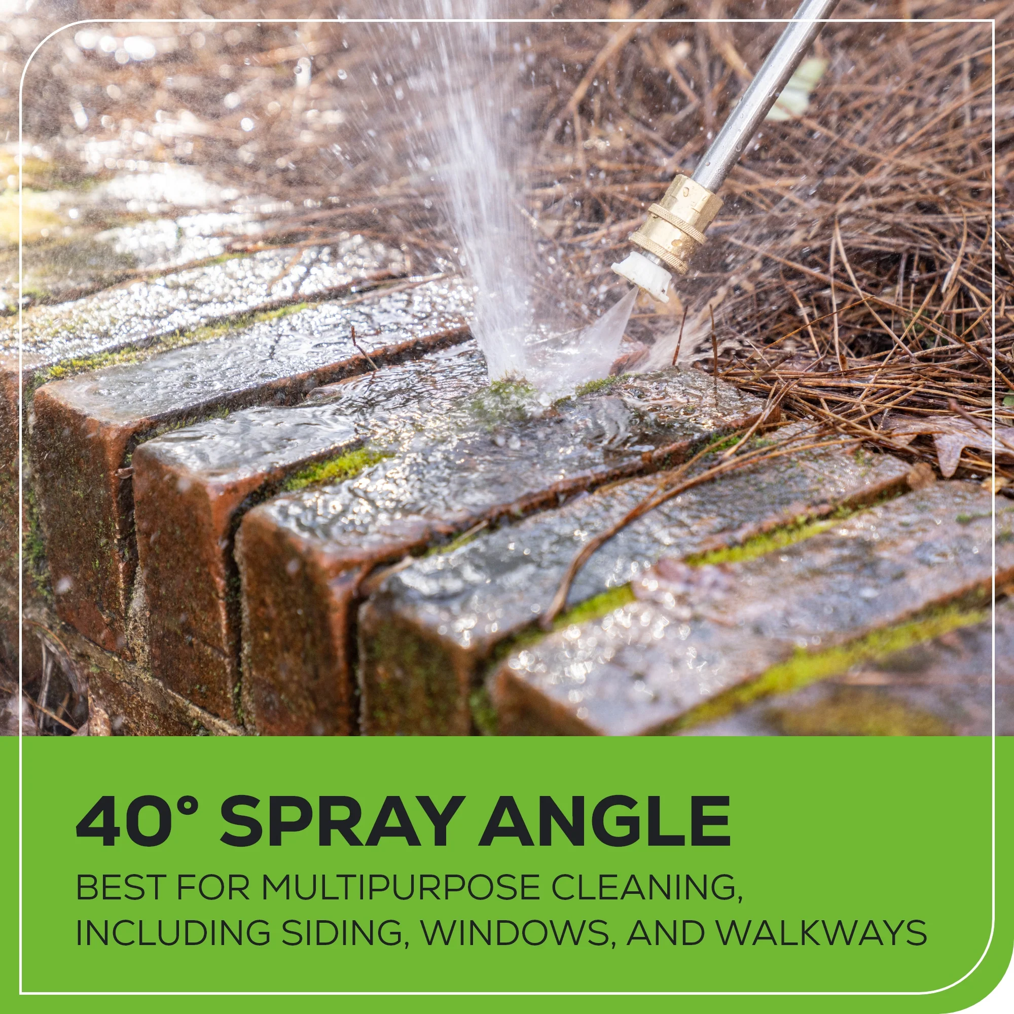 2000 PSI 1.2 GPM Cold Water Electric Pressure Washer (Green Frame) - Image 6