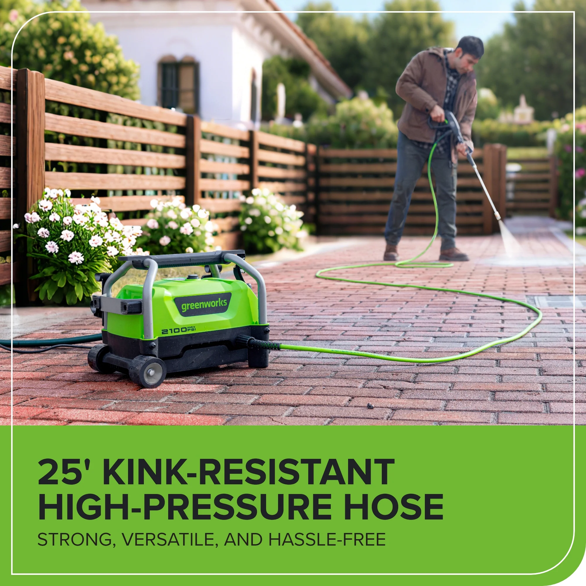 2100 PSI 1.2 GPM Portable Cold Water Electric Pressure Washer - Image 5