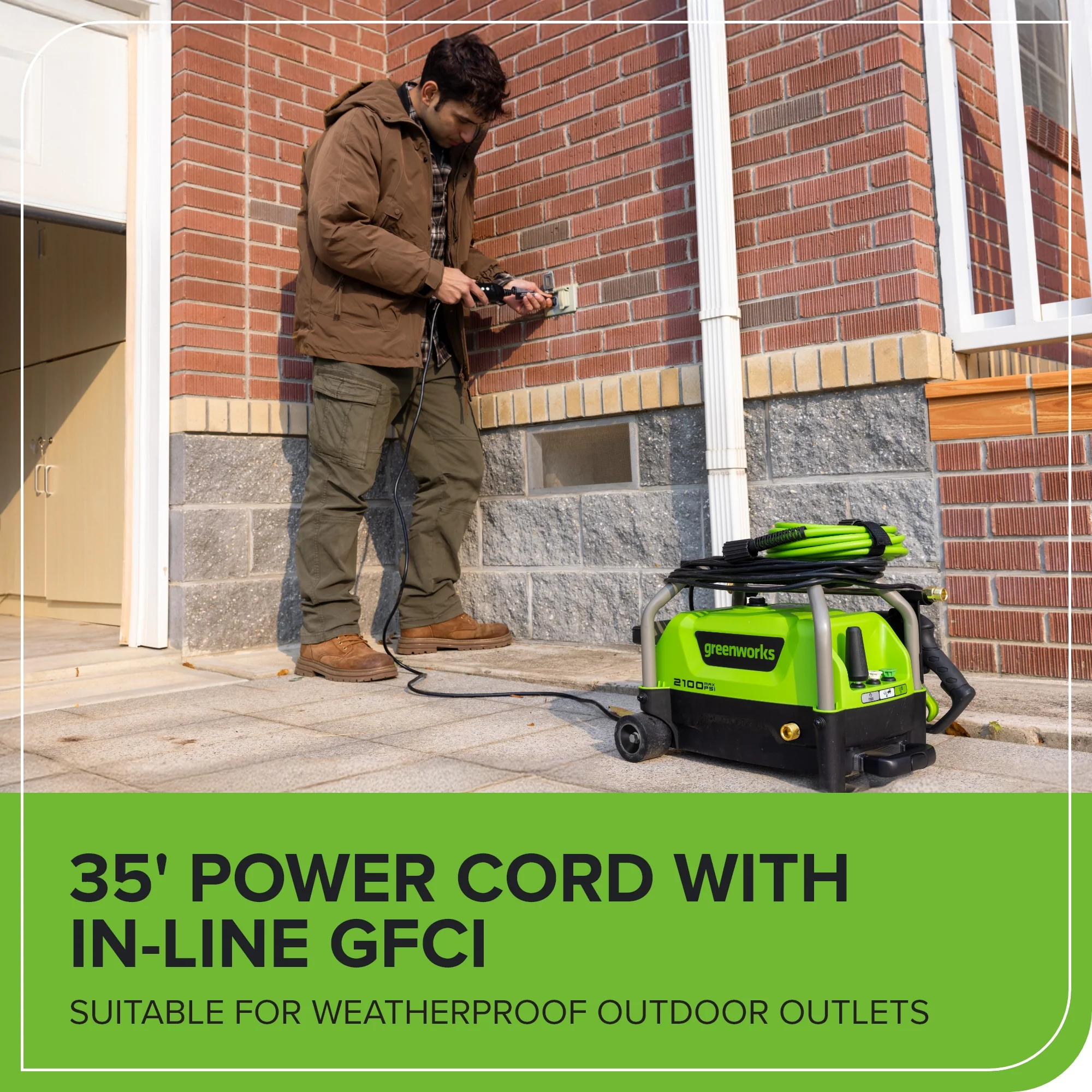 2100 PSI 1.2 GPM Portable Cold Water Electric Pressure Washer - Image 7