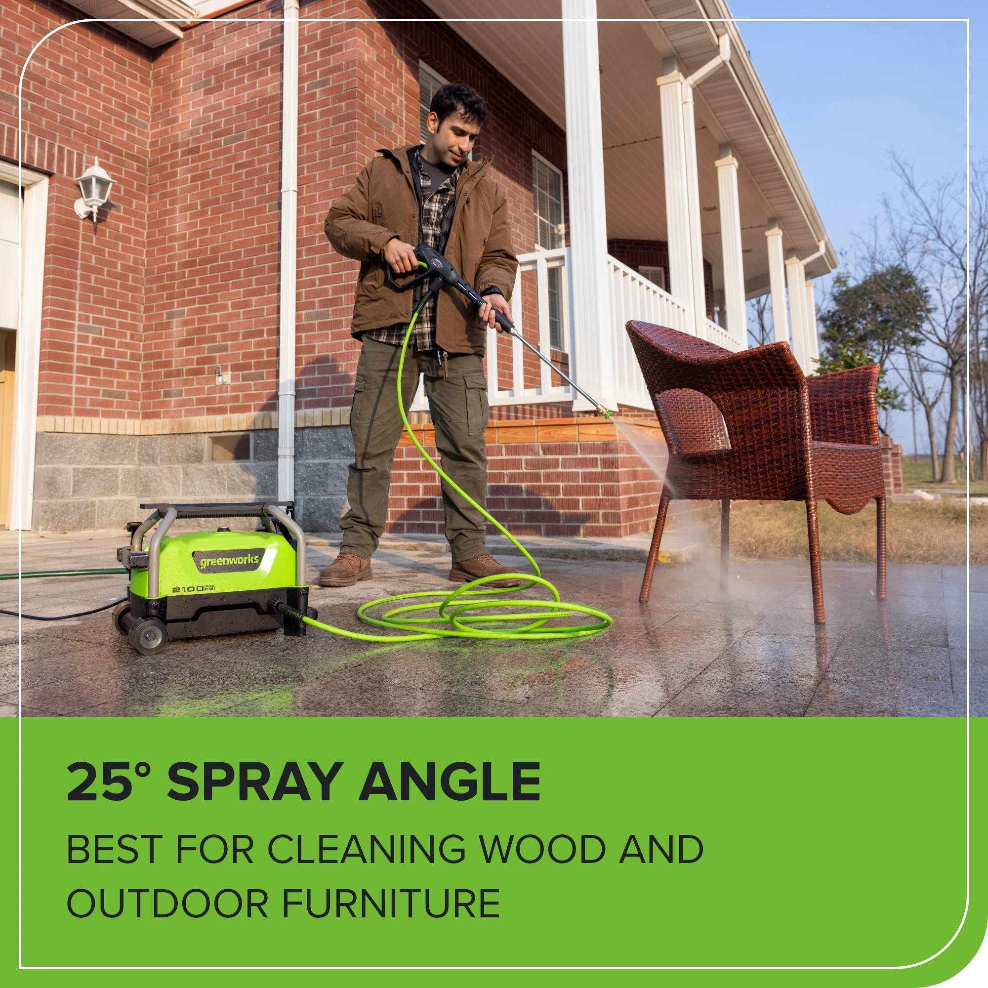 2100 PSI 1.2 GPM Portable Cold Water Electric Pressure Washer - Image 9