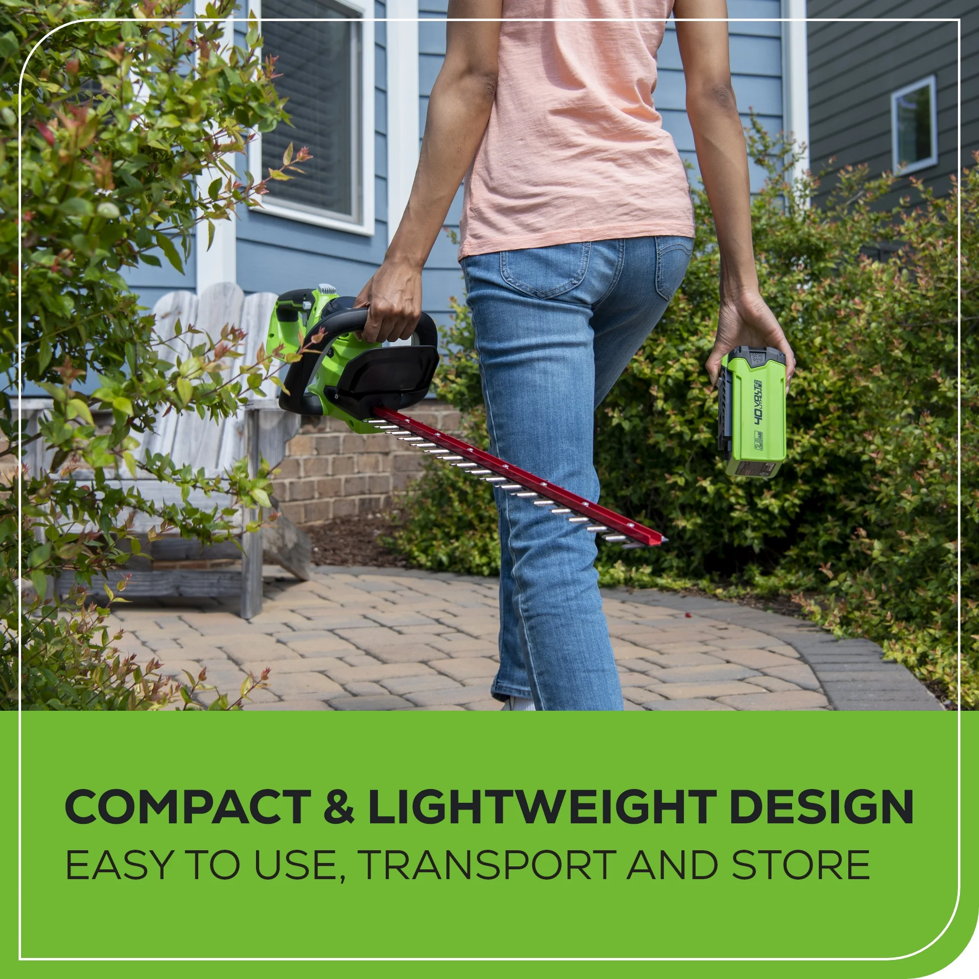 40V 24" Cordless Battery Hedge Trimmer (Tool Only) - Image 4