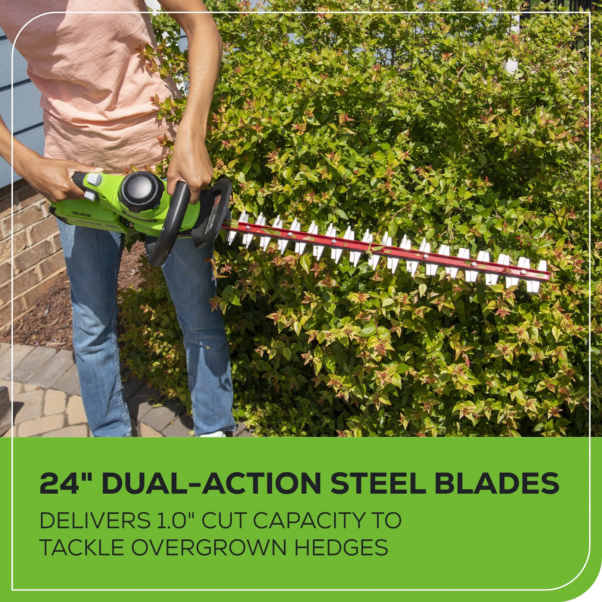 40V 24" Cordless Battery Hedge Trimmer (Tool Only) - Image 6