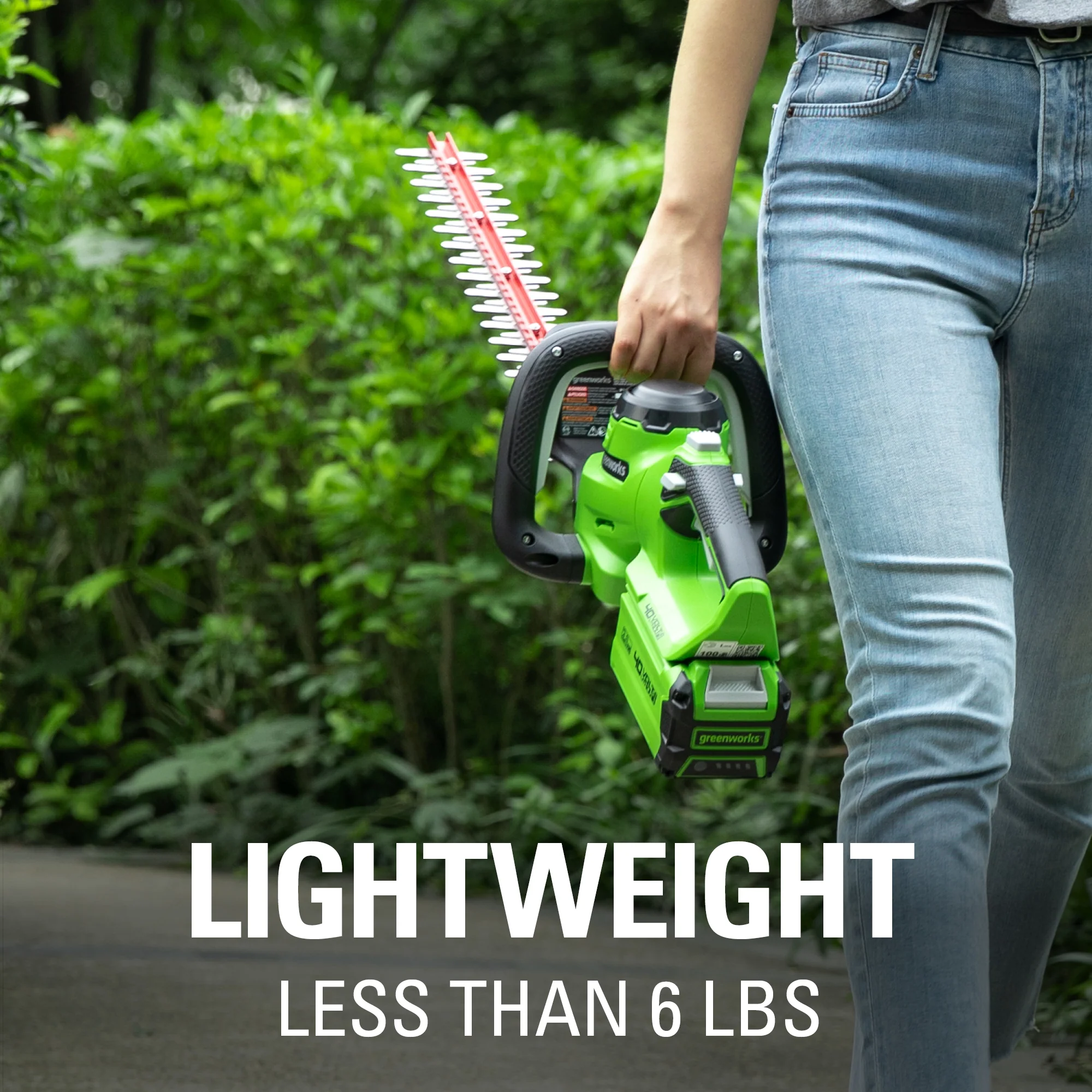 40V 24" Cordless Battery Hedge Trimmer w/ 2.0 Ah USB Battery & Charger - Image 10
