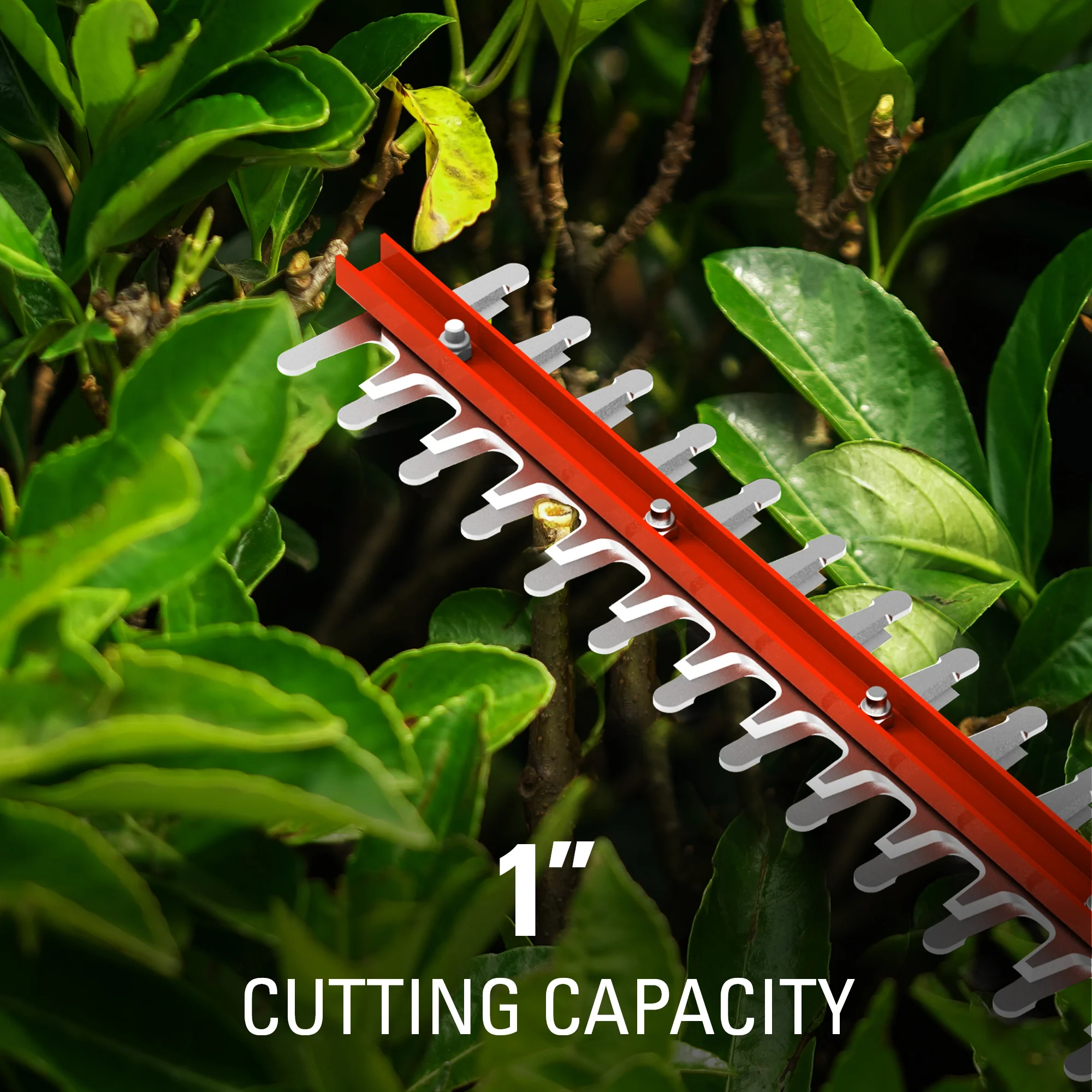 40V 24" Cordless Battery Hedge Trimmer w/ 2.0 Ah USB Battery & Charger - Image 7