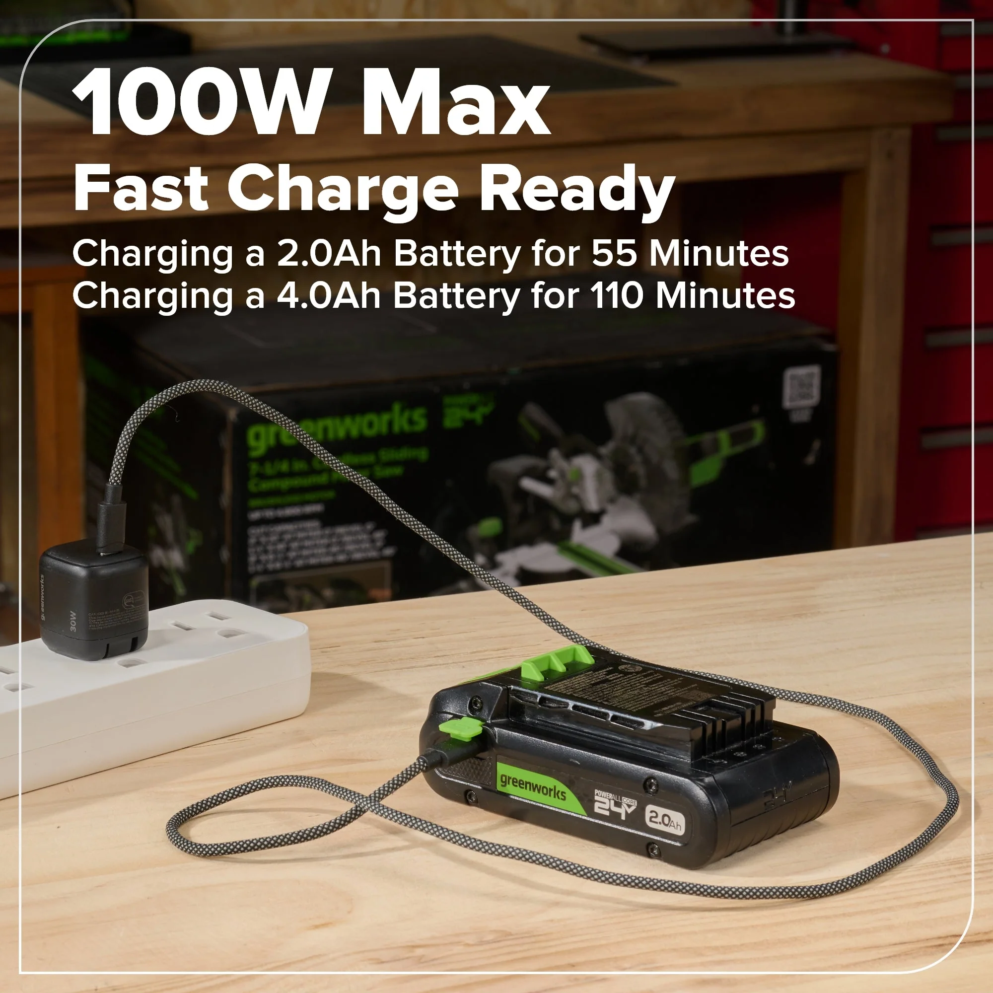 24V 1/4" 1950 in/lbs Brushless Impact Driver Kit: 2.0 Ah USB-C Batteries and 30W USB-C Fast Charger - Image 11