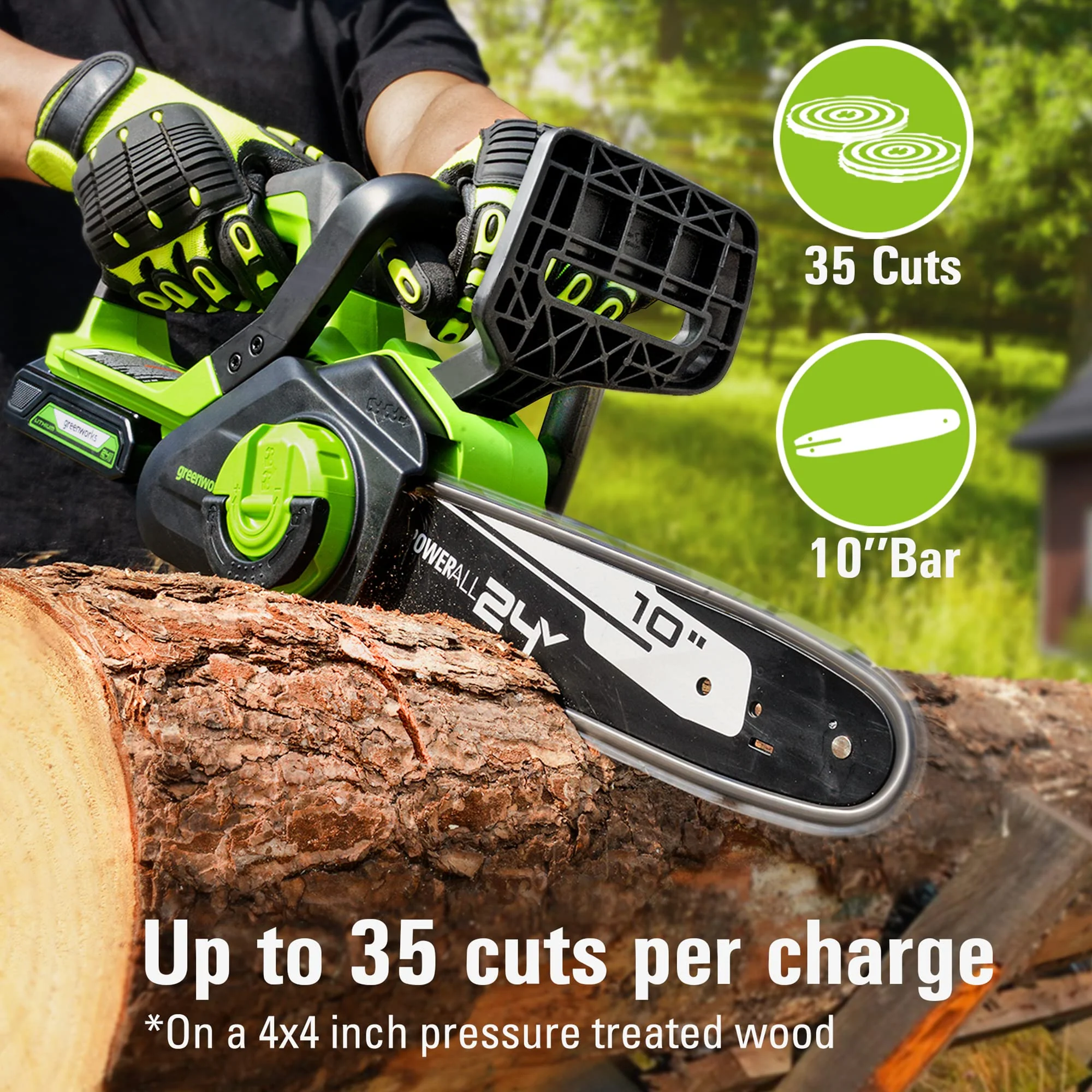 24V 10" Cordless Battery Chainsaw (Tool Only) - Image 3
