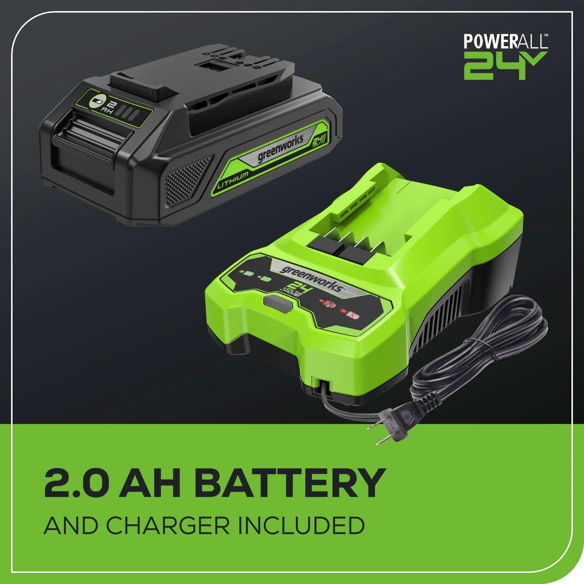 24V 10" Cordless Battery Chainsaw: 2.0 Ah USB Battery and Charger - Image 10
