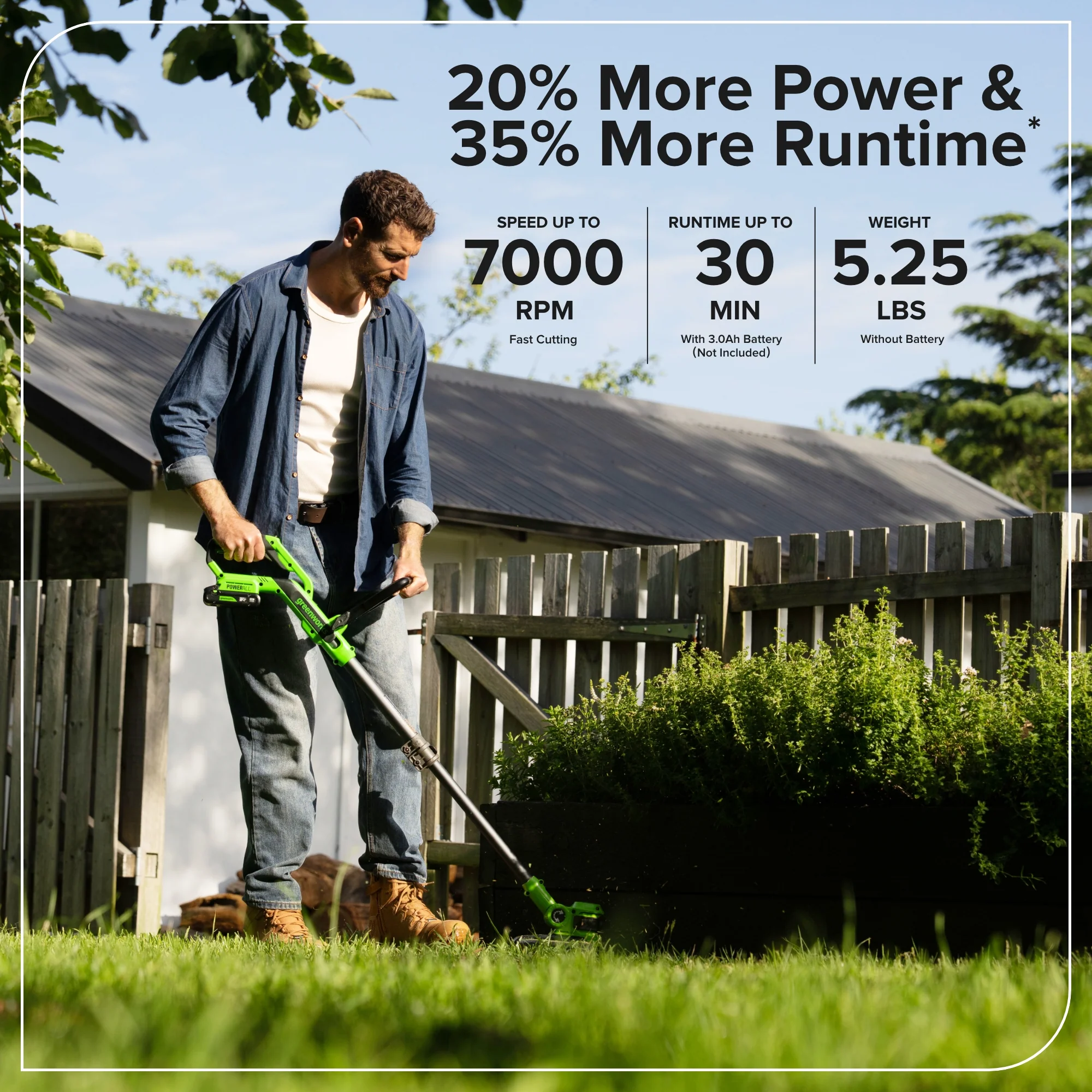 24V 12" Cordless Battery Brushless String Trimmer/Edger (Tool Only) - Image 4