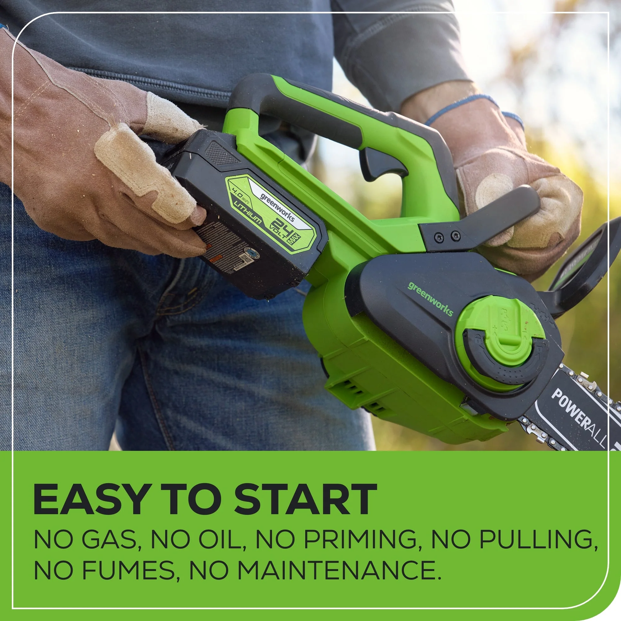 24V 12" Cordless Battery Chainsaw (Tool Only) - Image 7