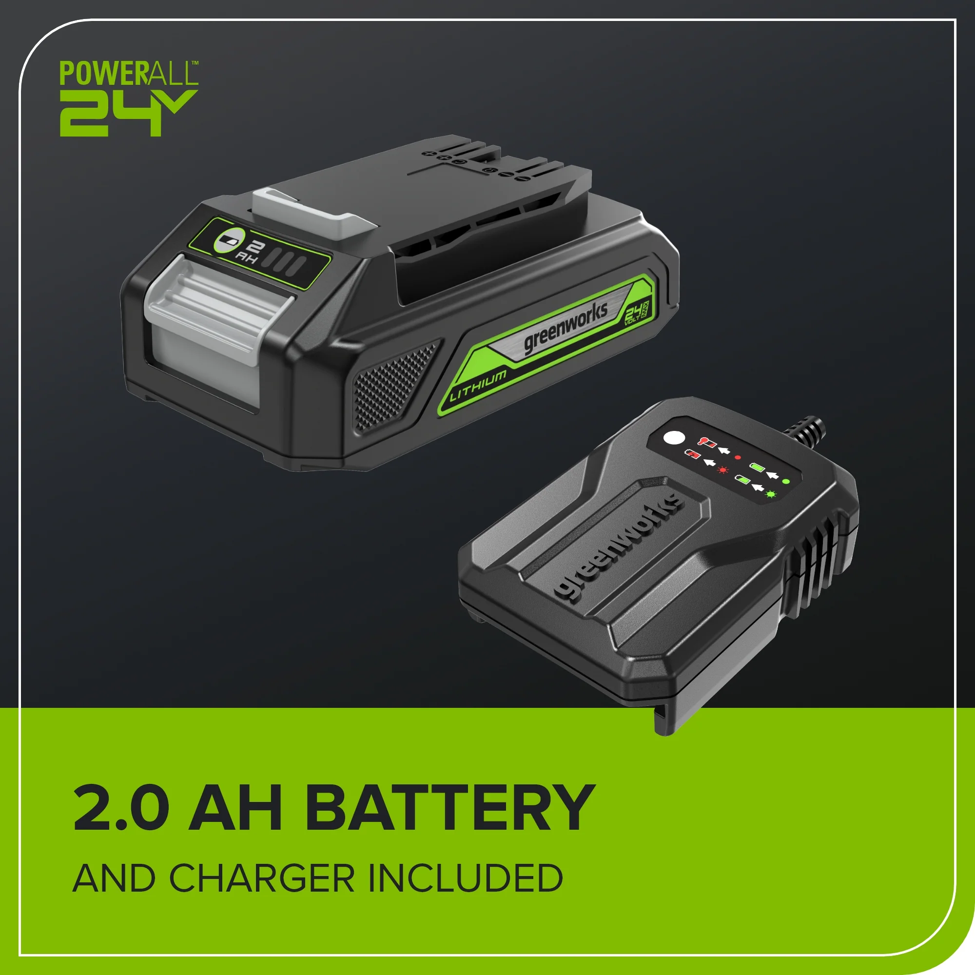 24V 12" Cordless Battery String Trimmer/Edger and 320CFM Leaf Blower Combo Kit w/ 2.0Ah Battery and Charger - Image 11