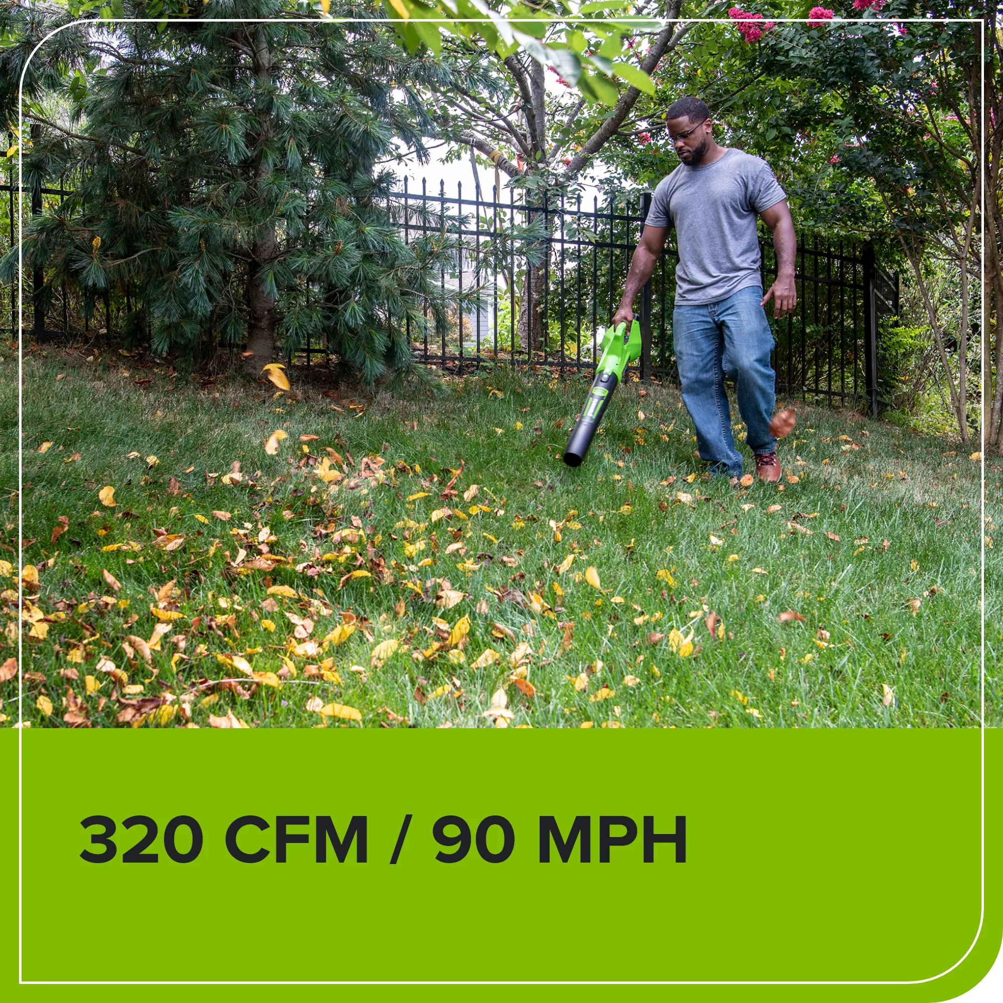 24V 12" Cordless Battery String Trimmer/Edger and 320CFM Leaf Blower Combo Kit w/ 2.0Ah Battery and Charger - Image 6