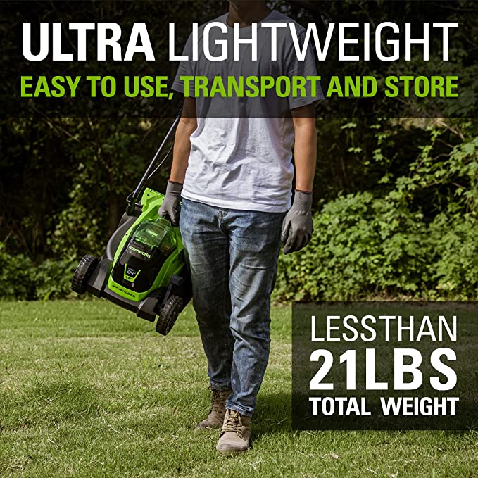24V 13" Cordless Battery BL Push Lawn Mower: 4.0 Ah Battery and Charger - Image 5