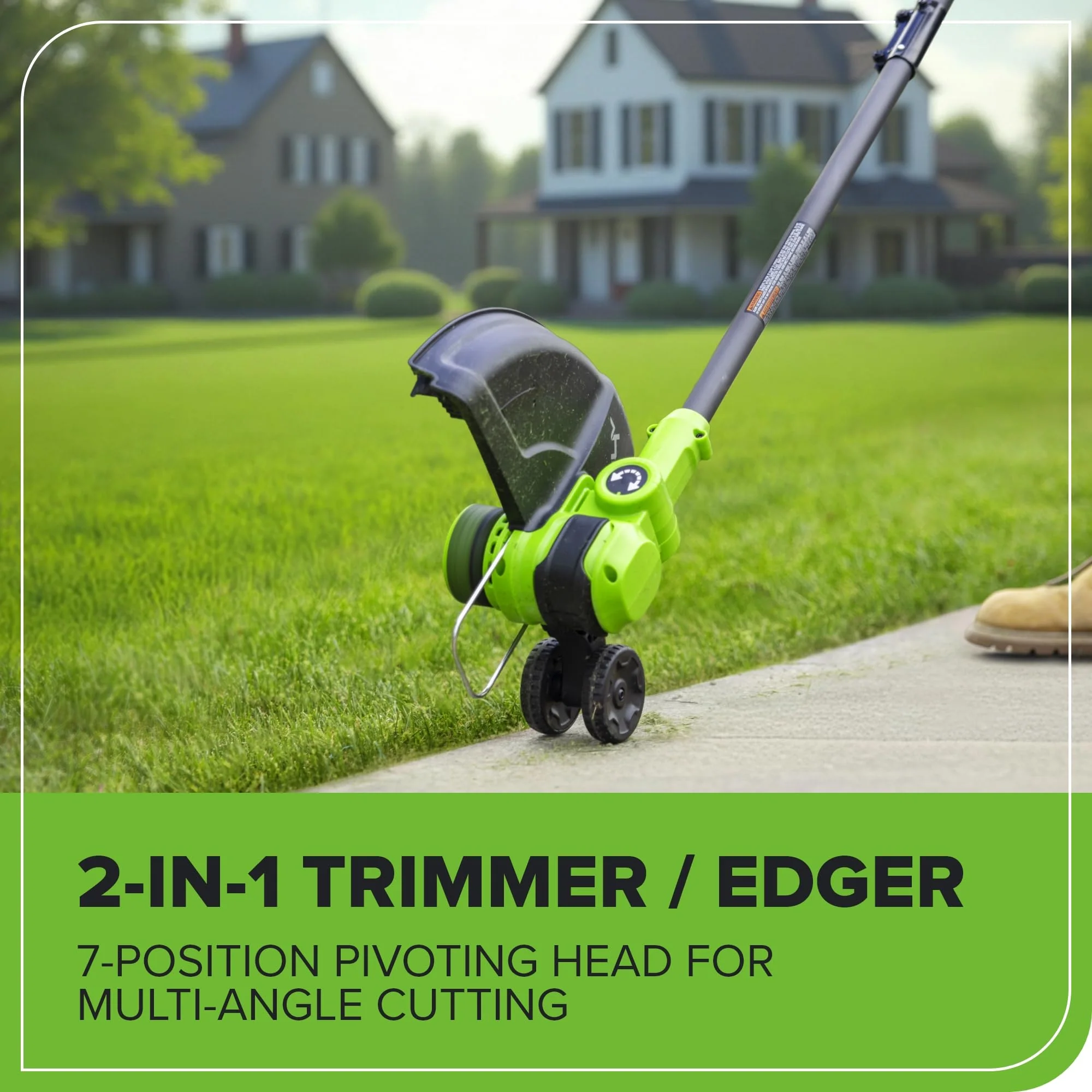 24V 13" Cordless Battery String Trimmer/Edger, 20PC Blades (Tool Only) - Image 5