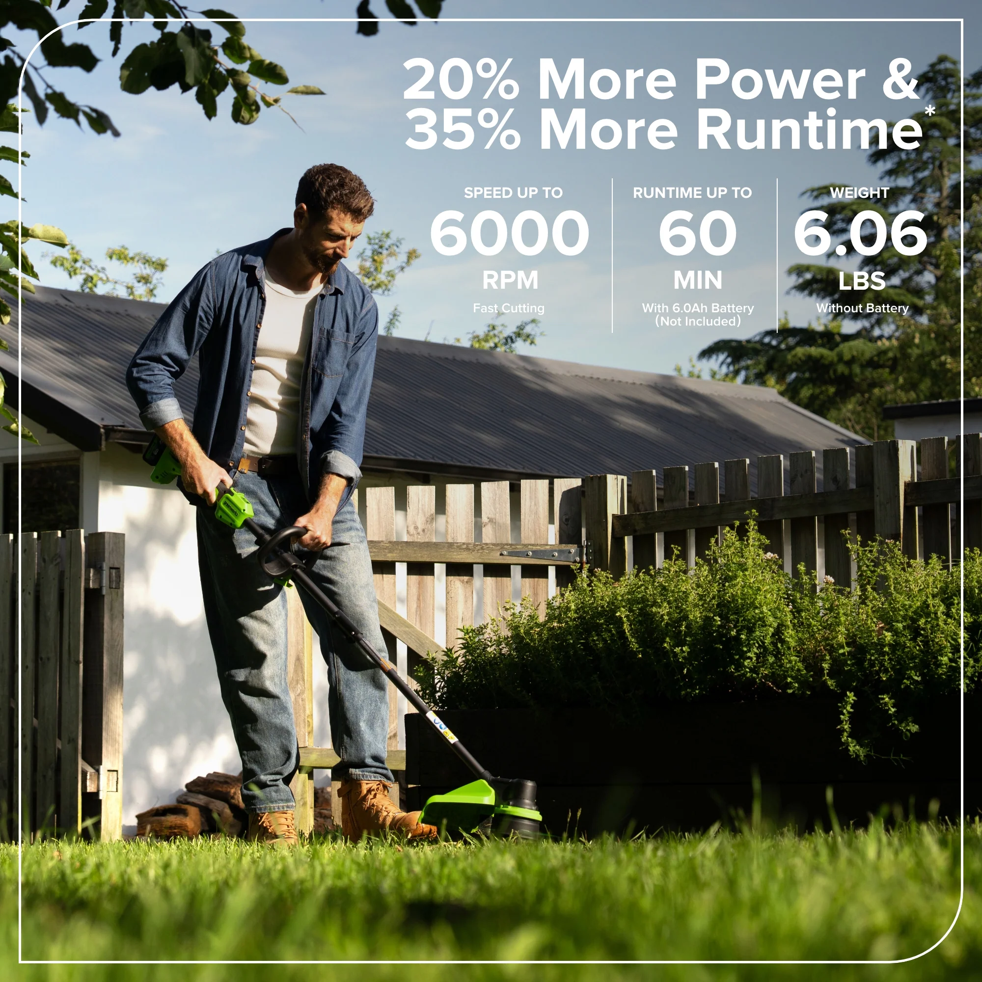 24V 15" Cordless Battery Brushless String Trimmer (Tool Only) - Image 3