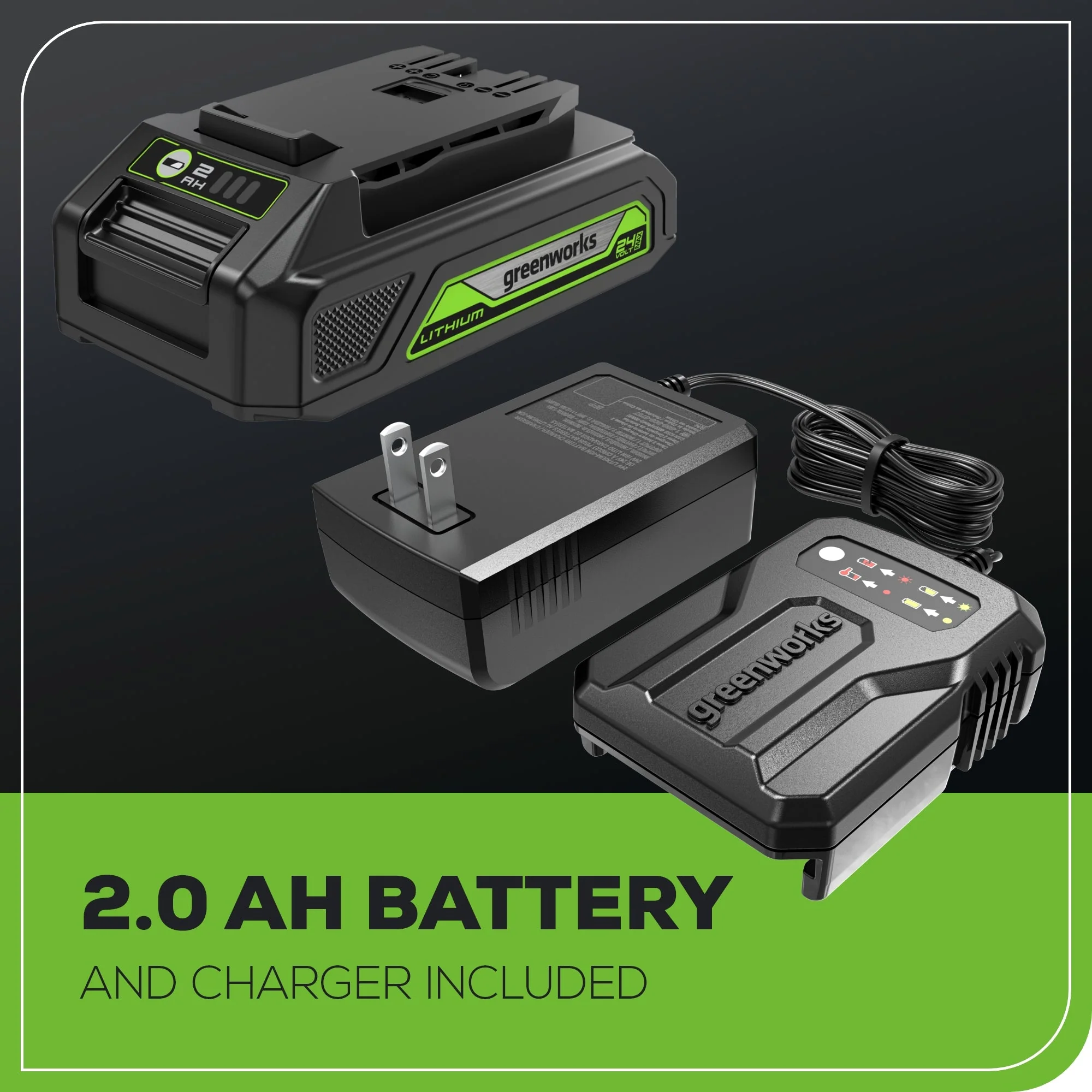 24V 200 Lumen Cordless Battery LED Flashlight: 2.0 Ah Battery and Charger - Image 8
