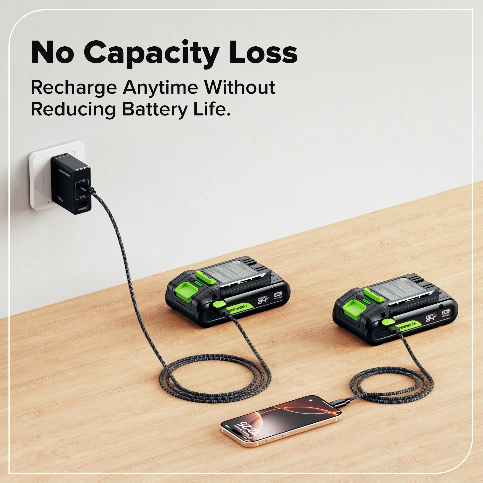 24V 2.0 Ah Battery with Bi-Directional USB-C Port - Image 5