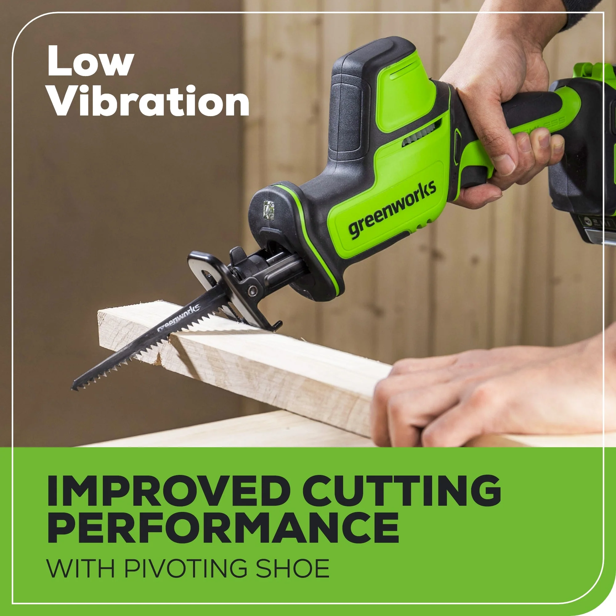 24V 1" One-Handed Compact Reciprocating Saw: 2.0 Ah Battery and Charger - Image 6
