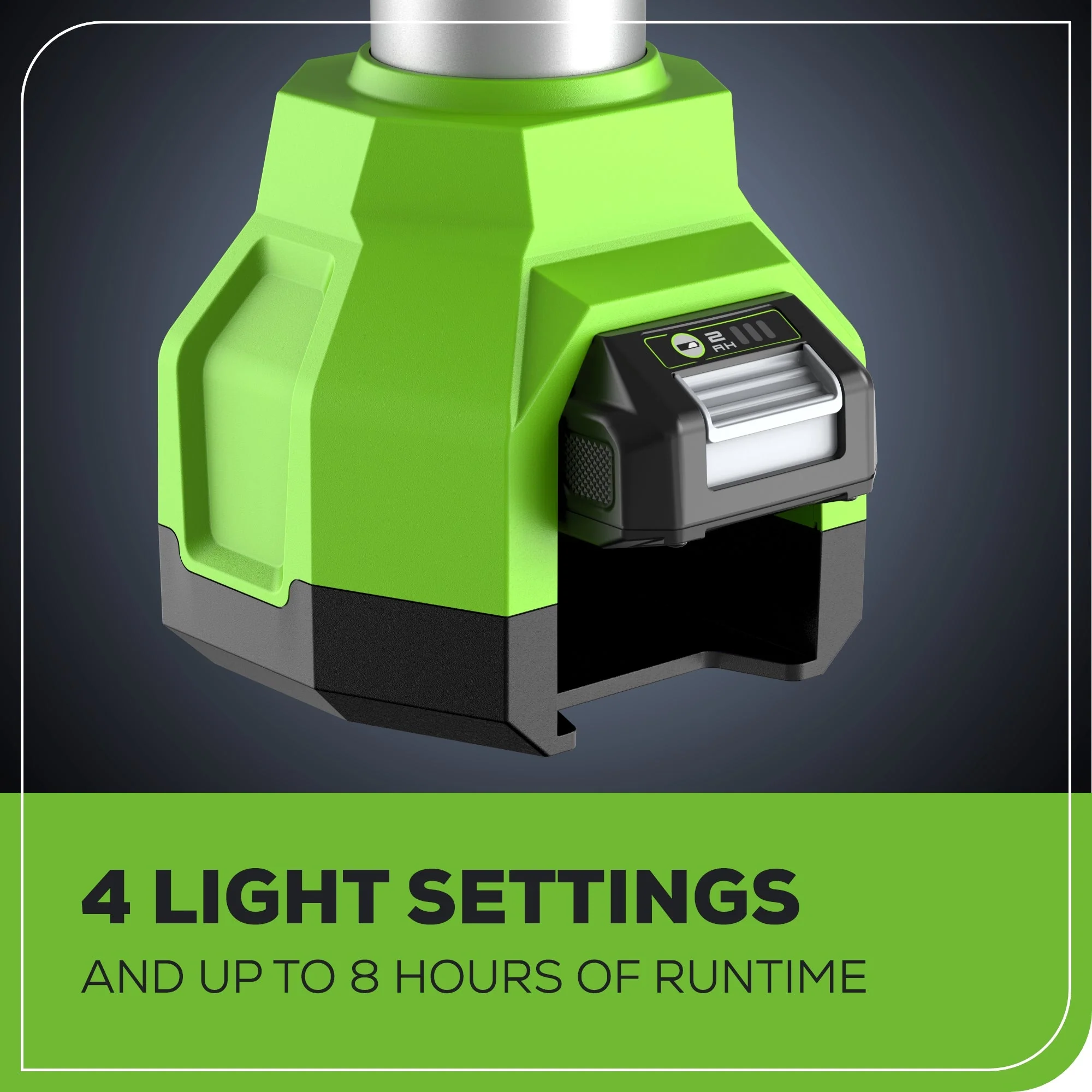 24V Cordless Battery 2-in-1 Standing Light Kit: 2.0 Ah Battery and Charger - Image 6