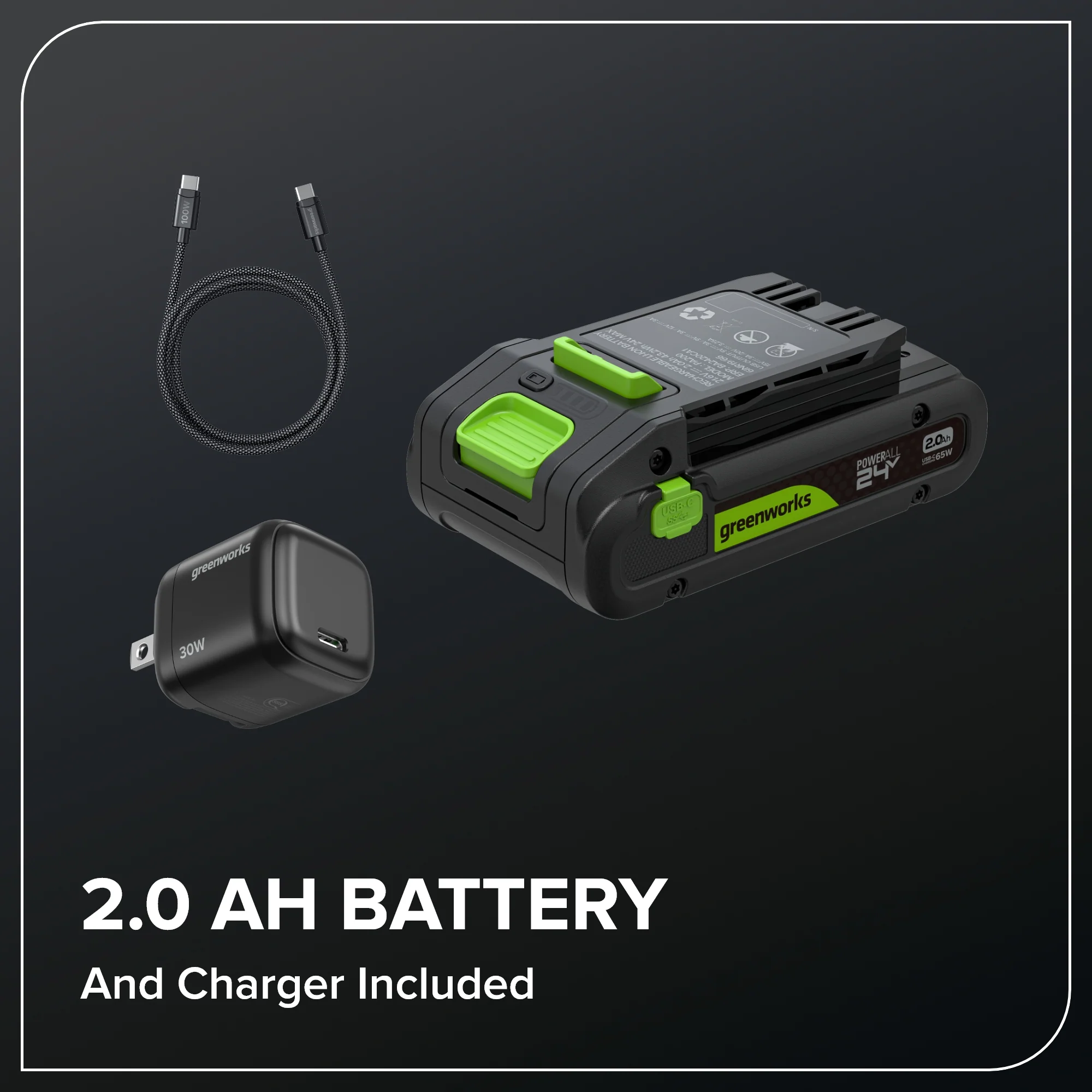 24V 20" Brushless (1.1" Cutting Capacity) Hedge Trimmer: 2.0Ah Battery and 30W Charger - Image 11