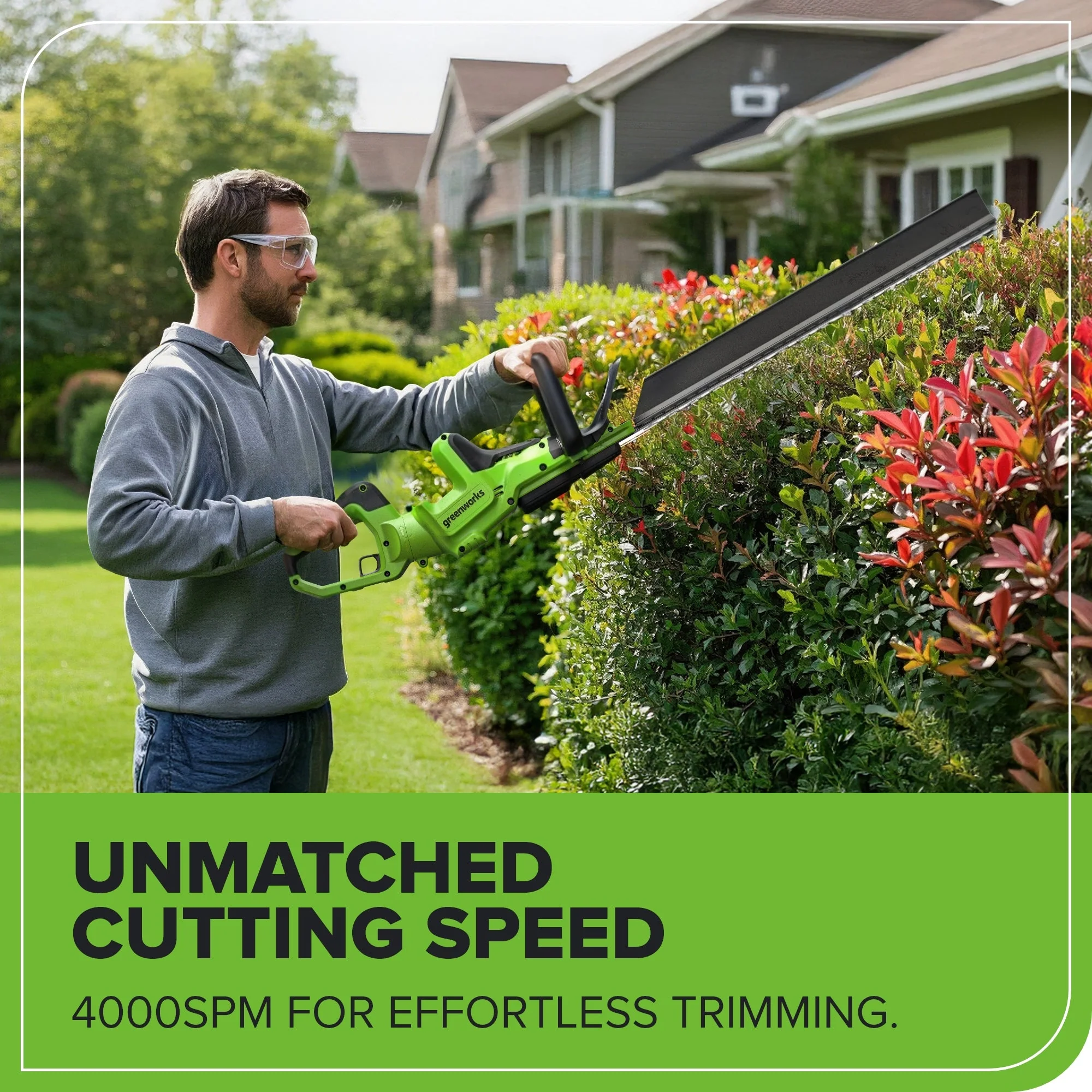 24V 24" Cordless Battery Hedge Trimmer (Tool Only) - Image 6