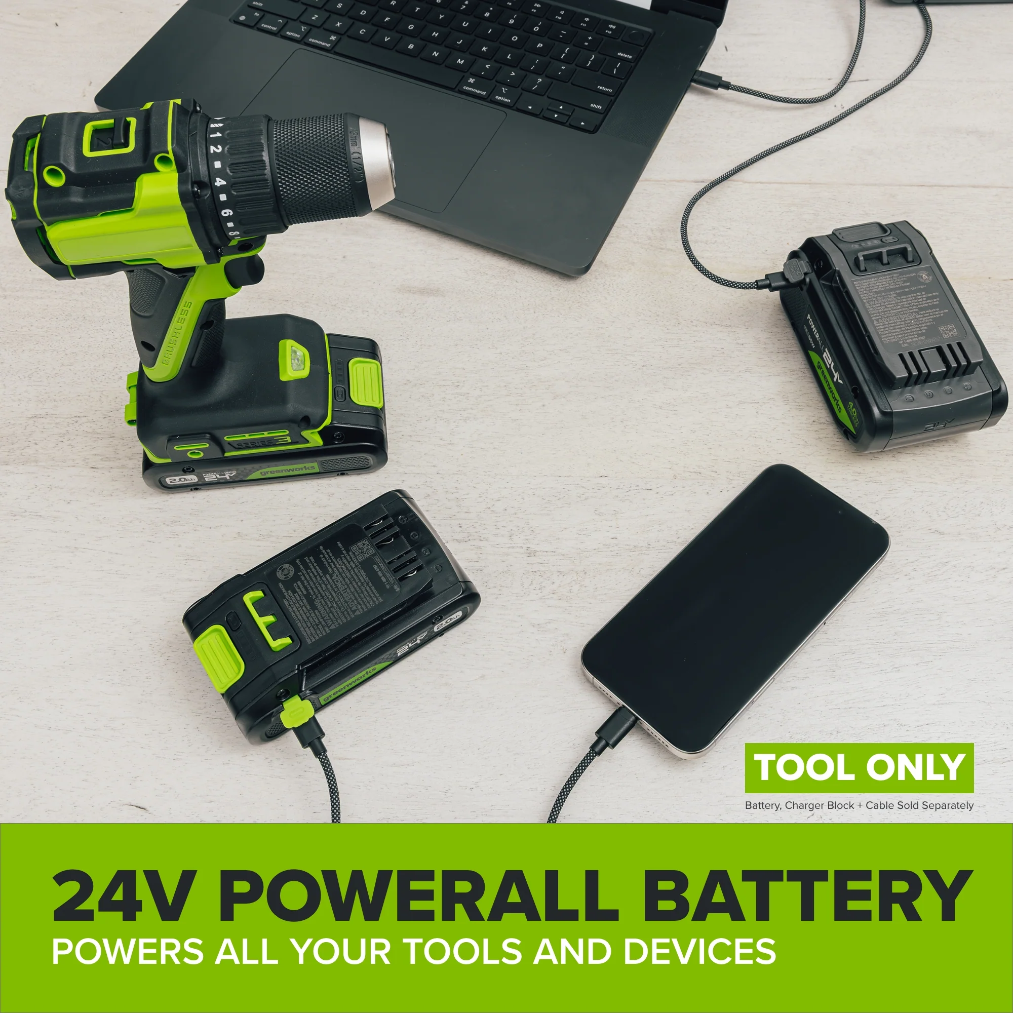 24V PowerAll Jigsaw with Blade, Dust Port Adapter, and Tube Adapter - Image 11