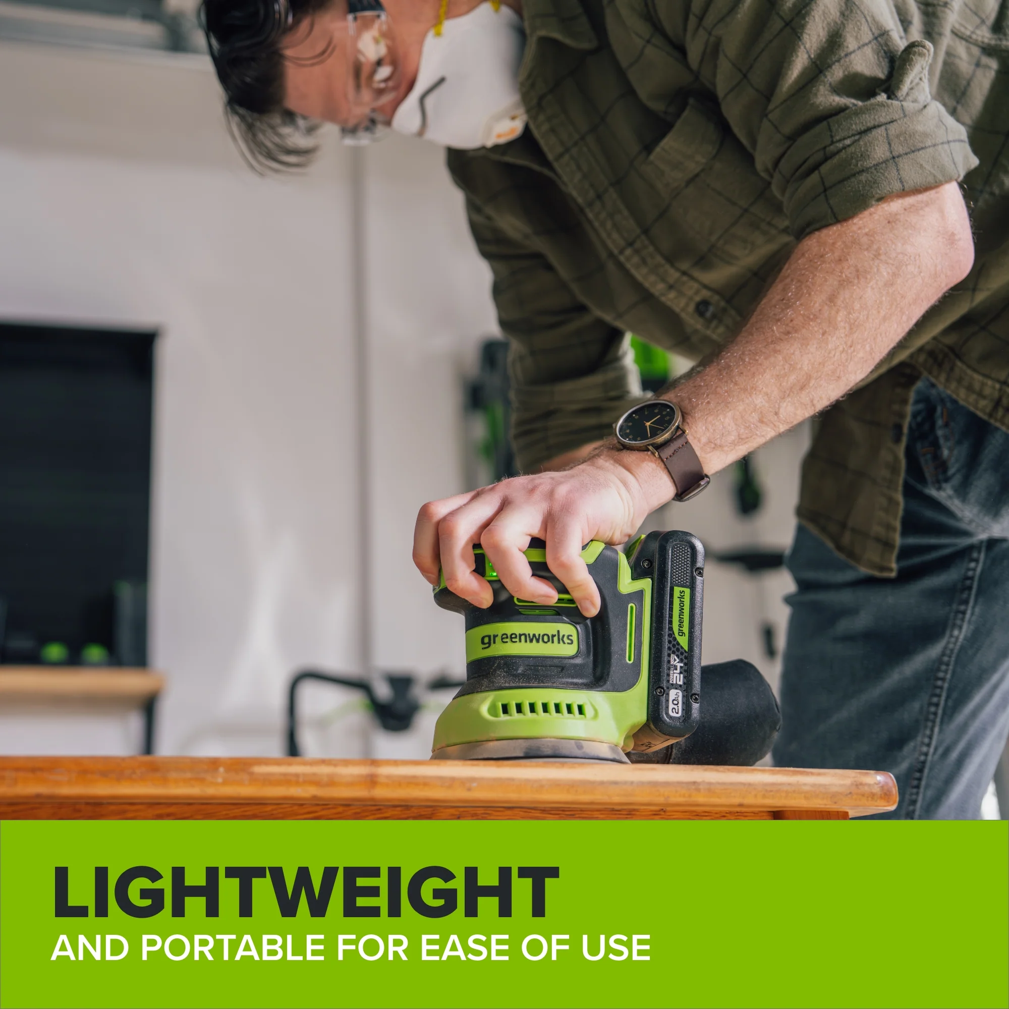 24V PowerAll Orbital Sander, Tool Only, with (3) Pieces of 80 Grit Sanding Paper - Image 11