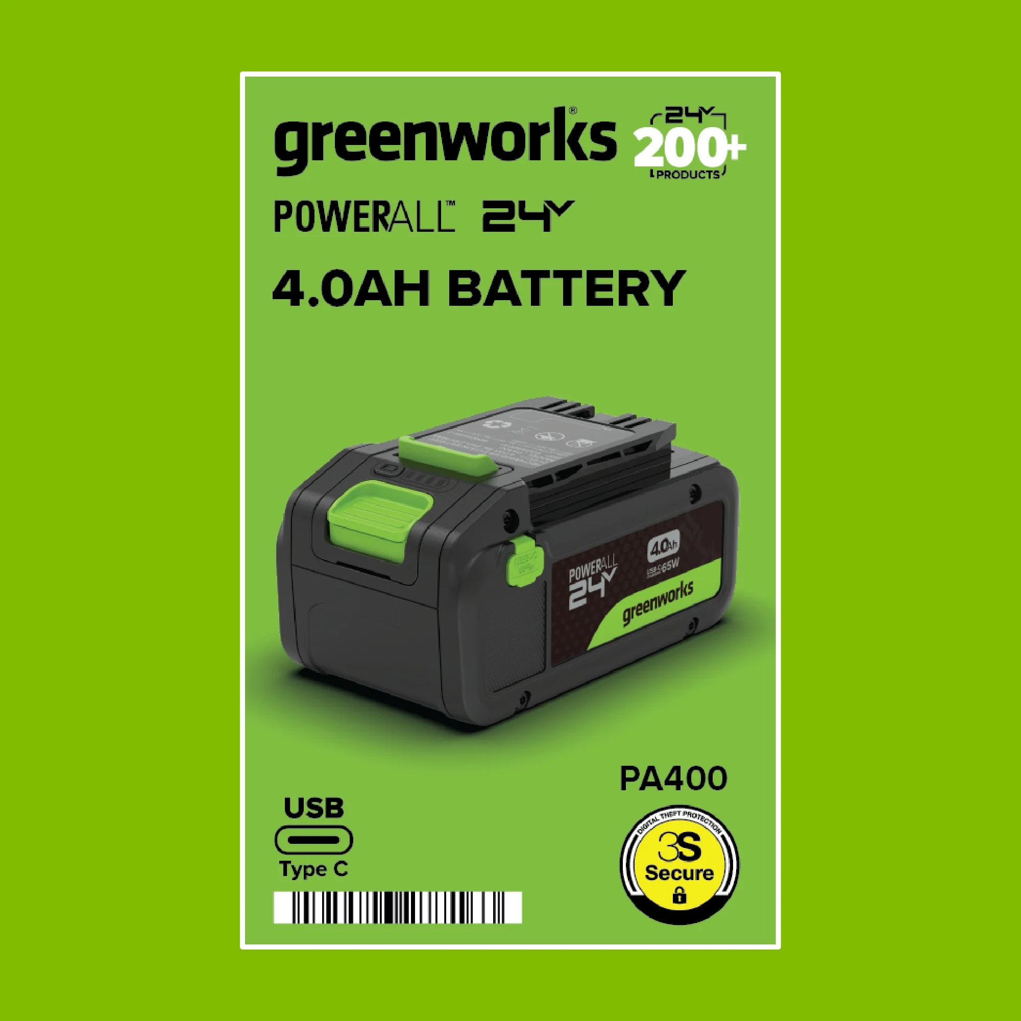 24V PowerAll High Power 4.0 Ah Battery with Bi-Directional 65W USB-C Charging Port - Image 7