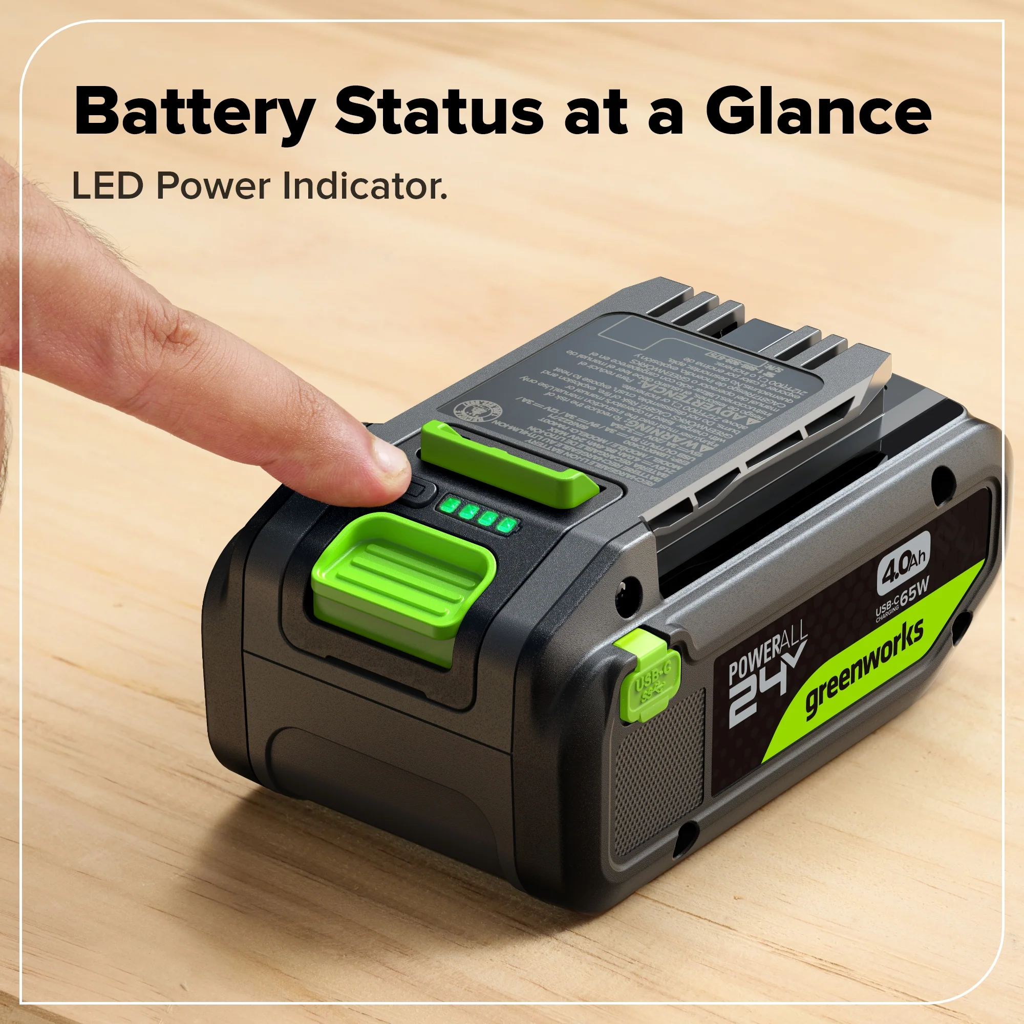 24V 4.0 Ah 21700 Battery with Bi-Directional USB-C Port - Image 4