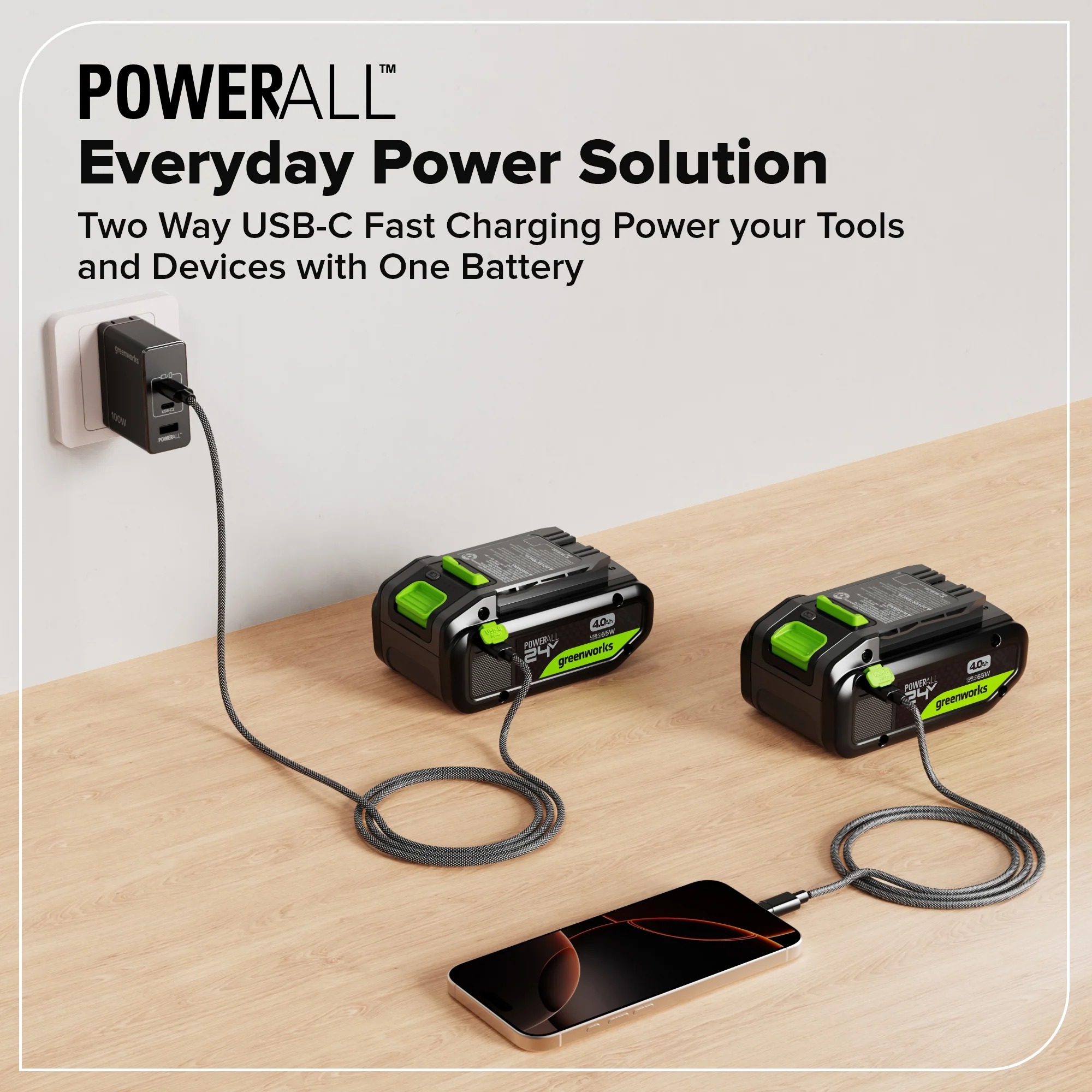 24V 4.0 Ah 21700 Battery with Bi-Directional USB-C Port - Image 5