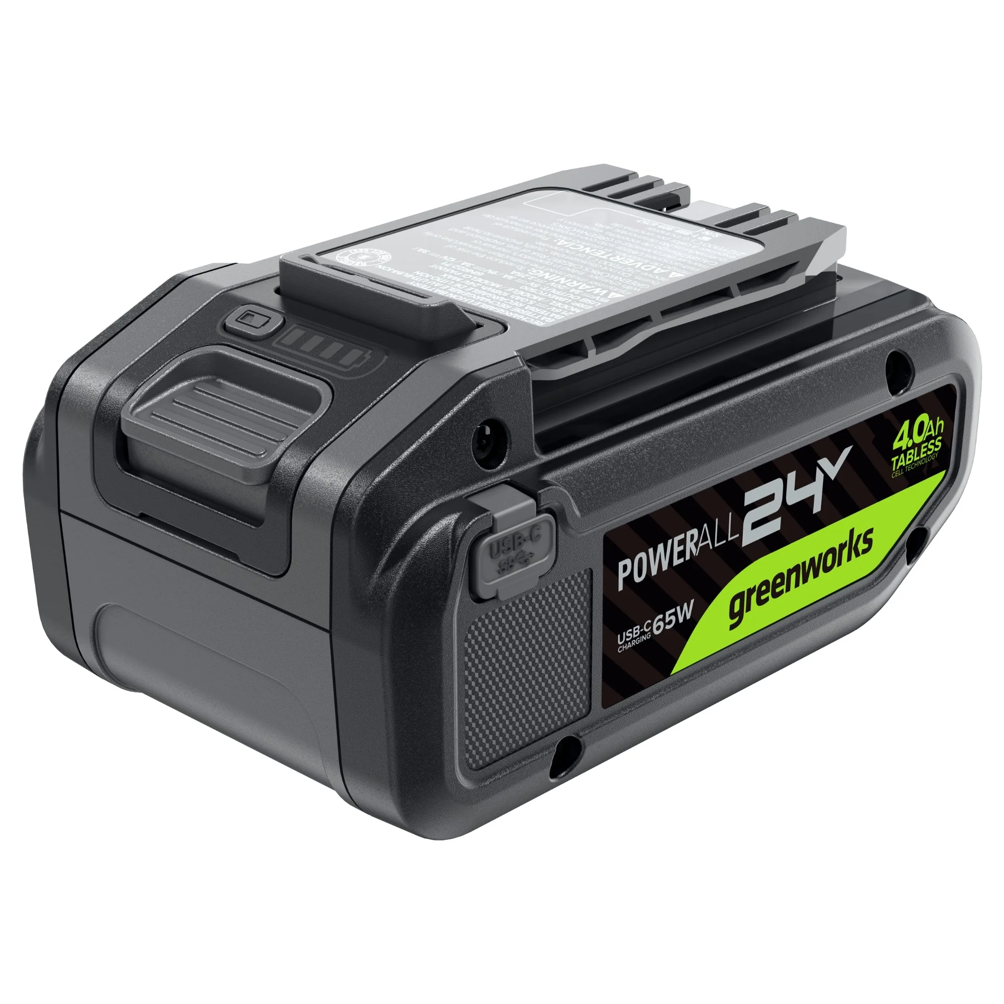 24V 4.0 Ah Tabless Battery with Bi-Directional USB-C Port