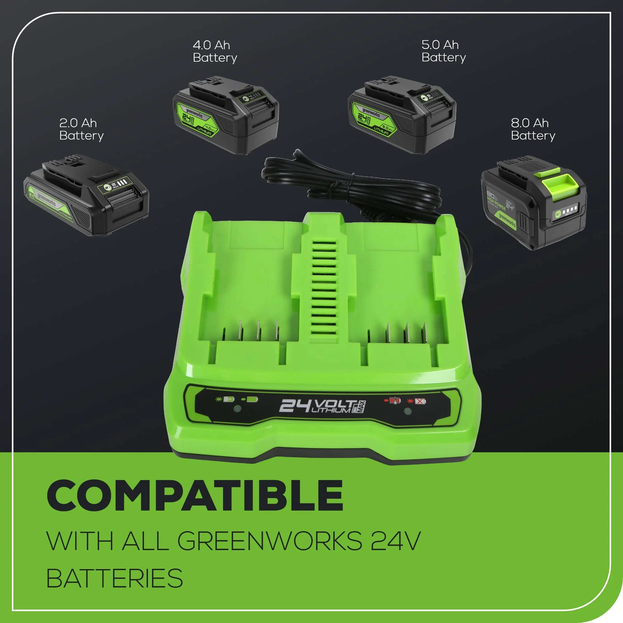 24V 4.0 Ah USB Battery (2-Pack) Starter Kit and Dual-Port Rapid Charger - Image 3