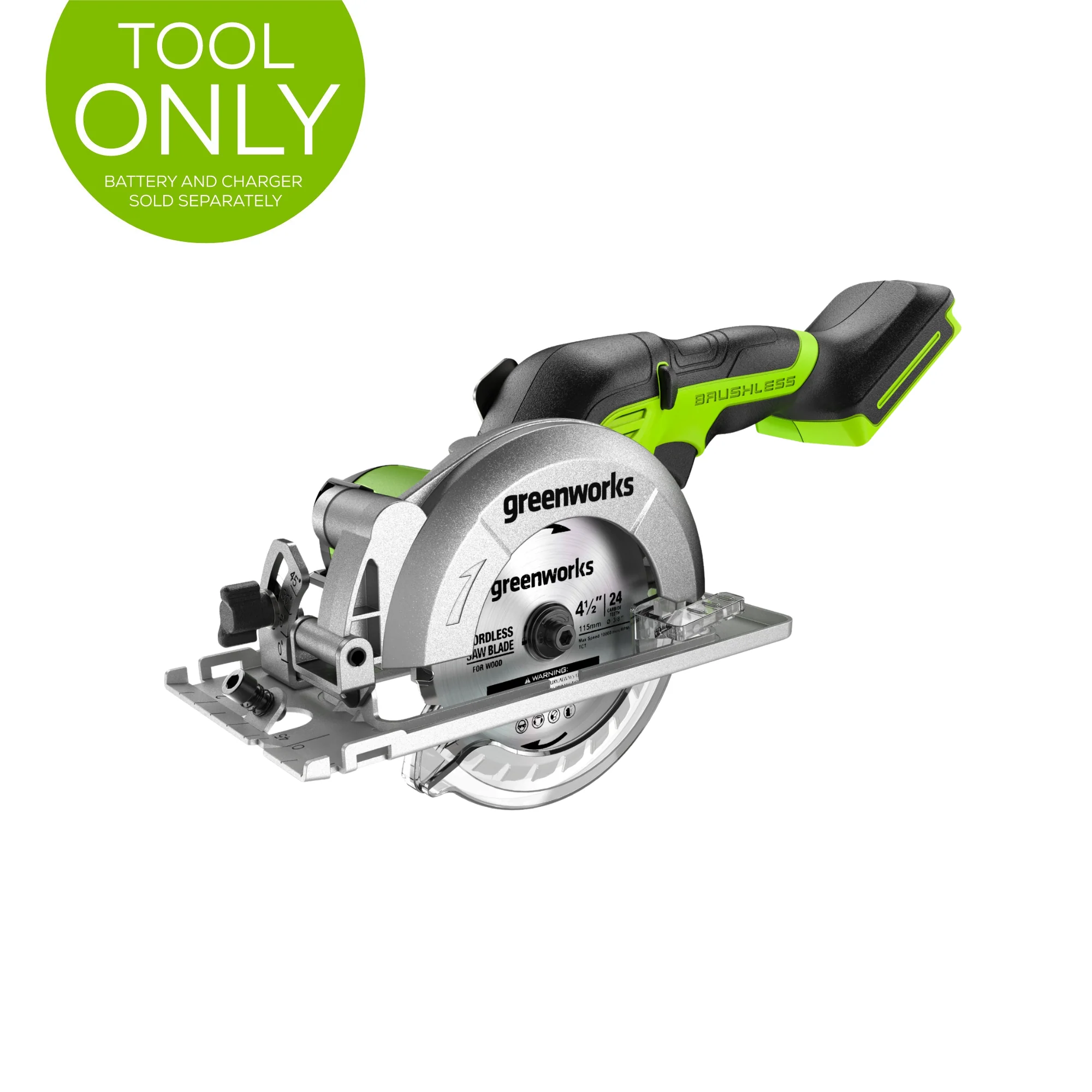 24V 4.5" Cordless Battery Mini Circular Saw (Tool Only) - Image 3