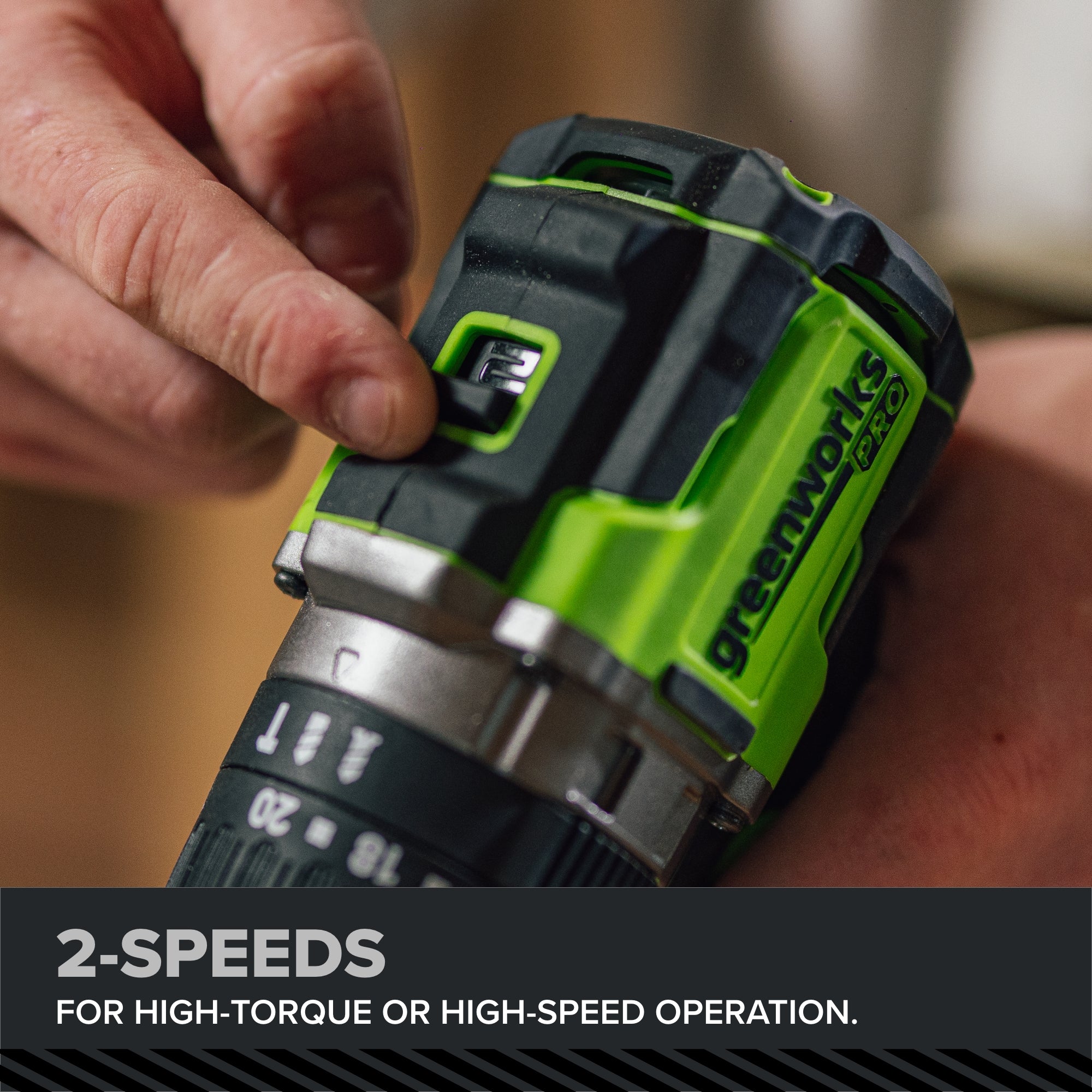 24V PowerAll Pro 1,350 in-lb 1/2" Hammer Drill, with 2.0 Ah Battery, 65W Charger, Belt Clip, and Auxiliary Handle - Image 14