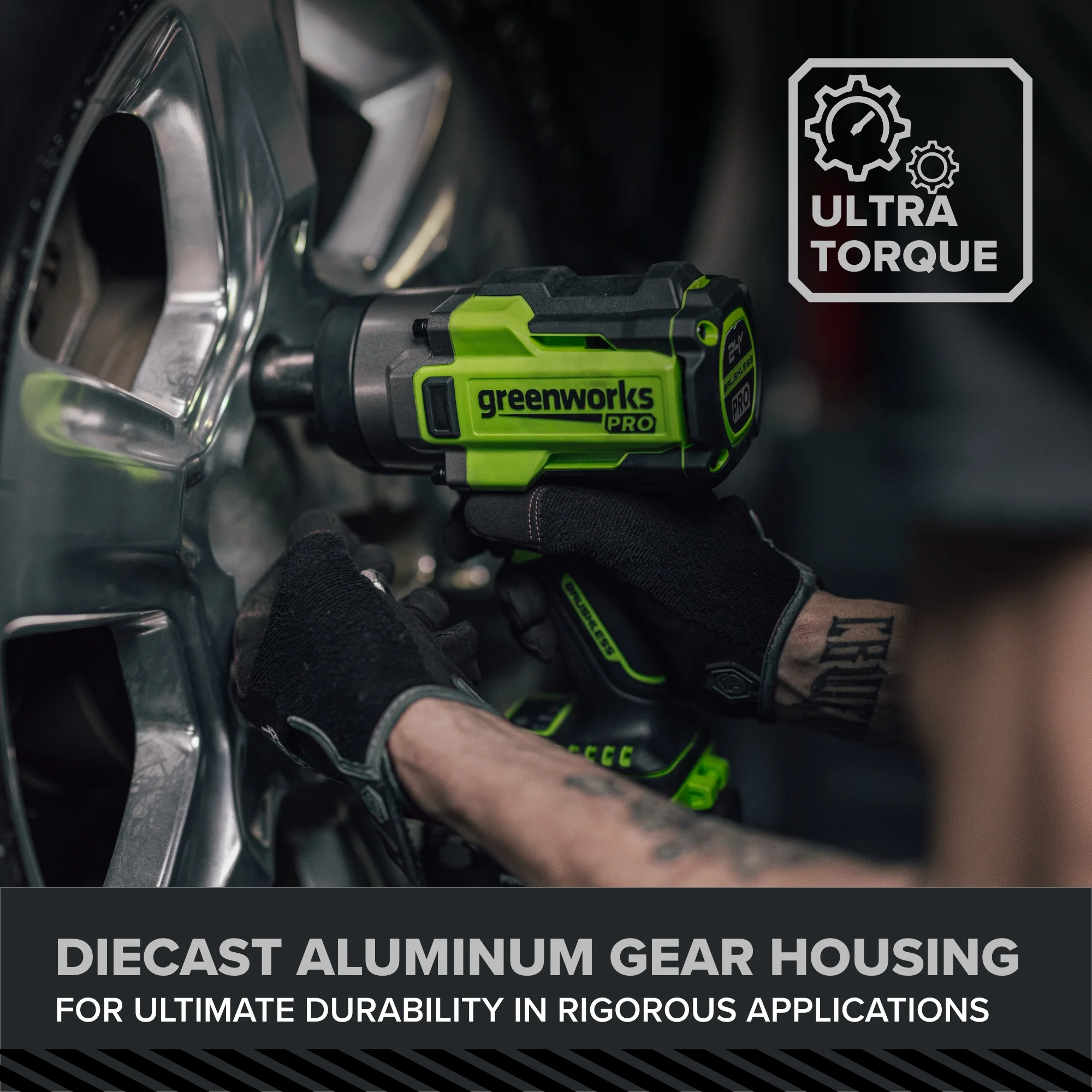 24V PowerAll Pro 1,430 ft-lb Breakaway Torque 1/2" Impact Wrench, Tool Only - Image 11
