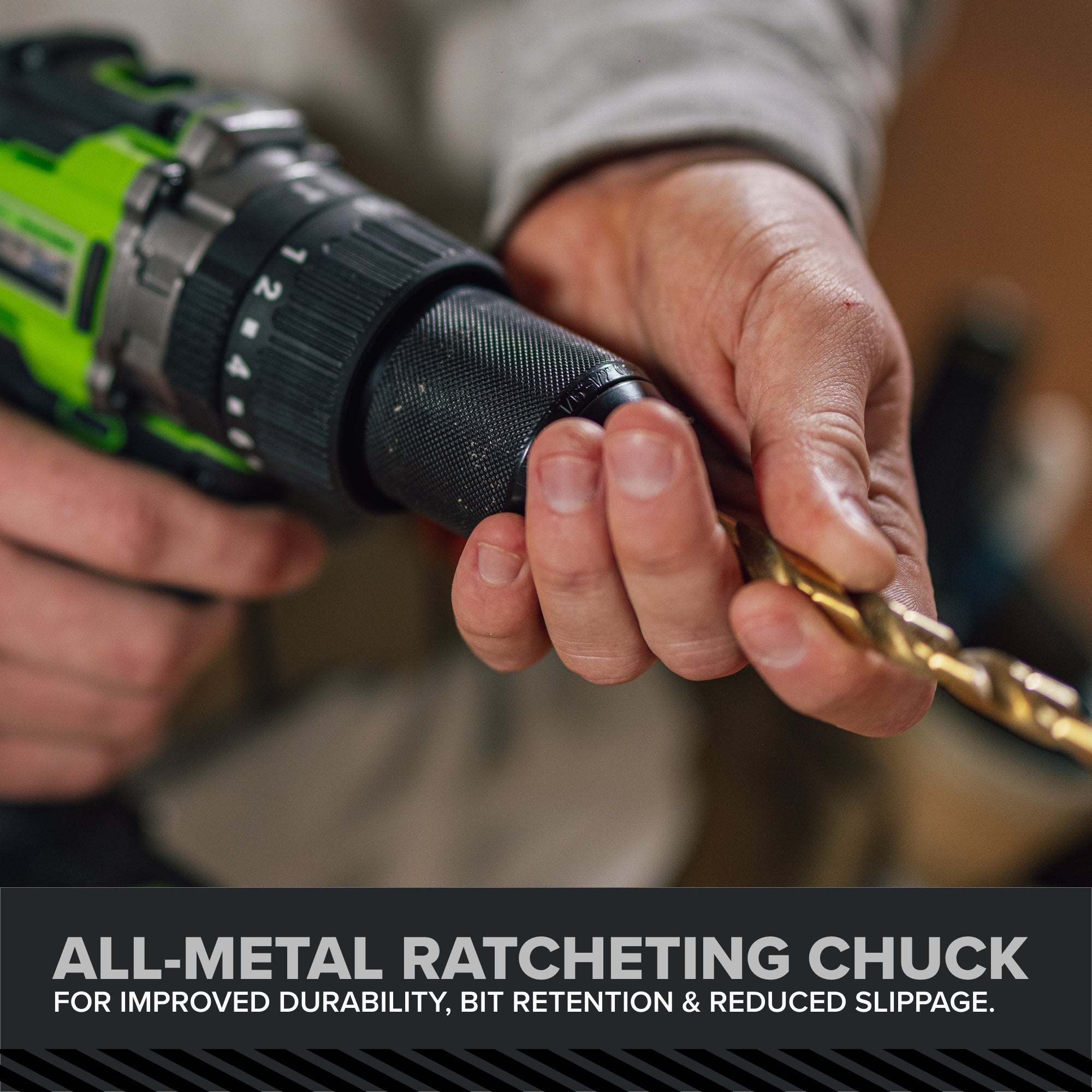 24V PowerAll Pro 850 in-lb 1/2" Hammer Drill, with 2.0 Ah Battery, 30W Charger, Belt Clip, and Auxiliary Handle - Image 17