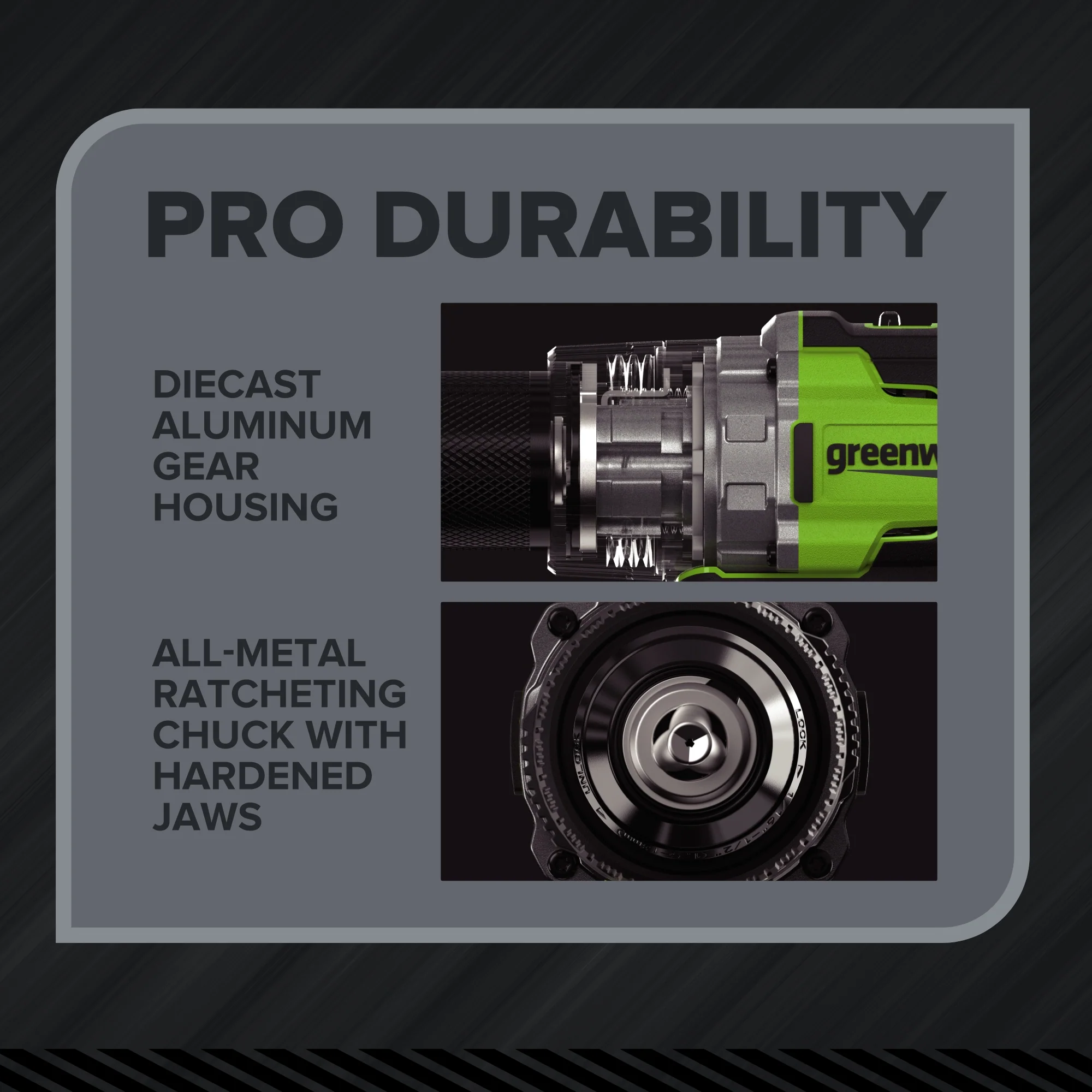 24V PowerAll Pro 850 in-lb 1/2" Hammer Drill, with 2.0 Ah Battery, 30W Charger, Belt Clip, and Auxiliary Handle - Image 9