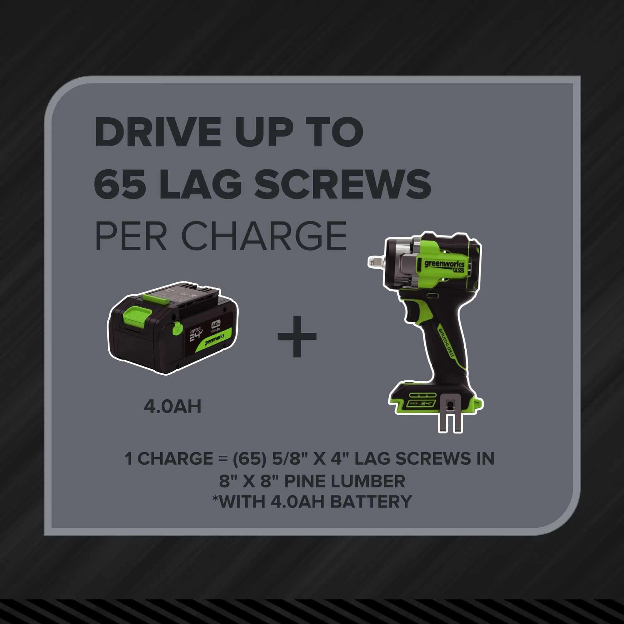 24V PowerAll Pro 400 ft-lb Breakaway Torque 3/8" Impact Wrench, Tool Only - Image 9