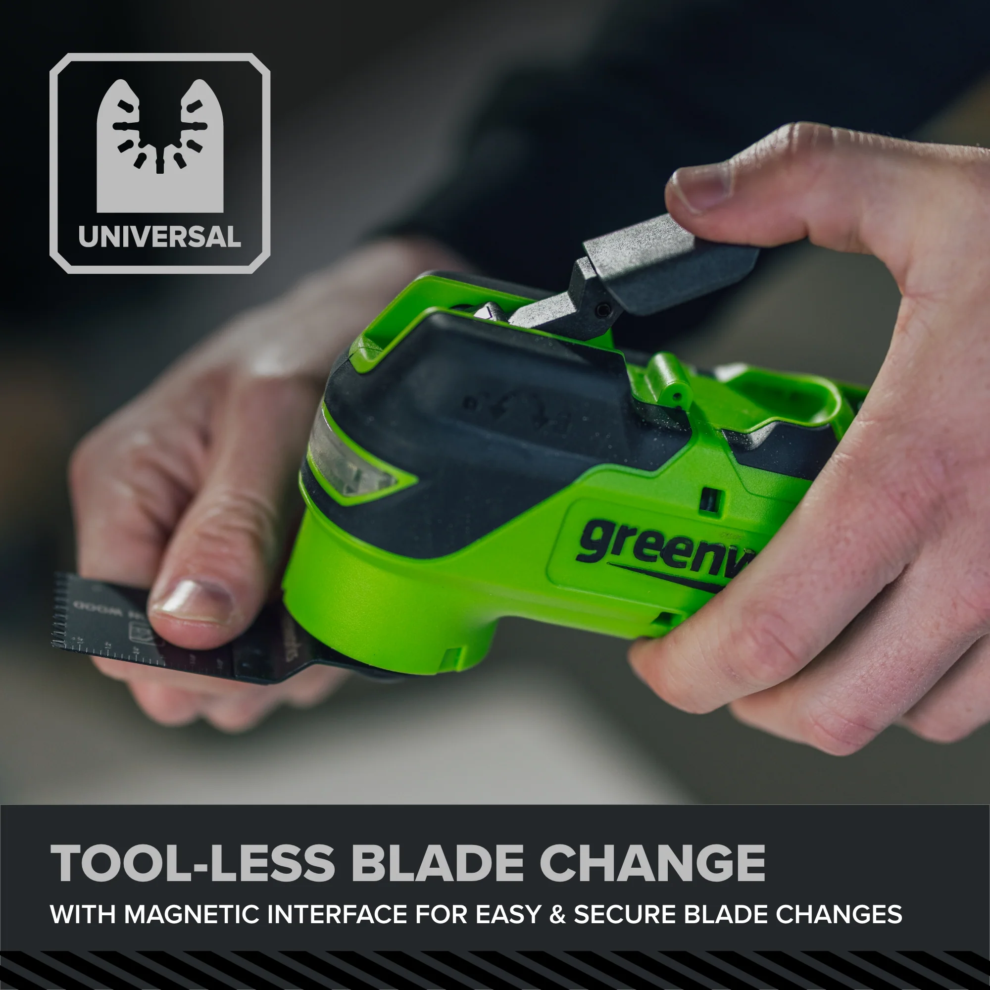 24V PowerAll Pro Oscillating Multi-Tool, with Plunge Cut Blade, Sanding Plate, Adjustable Depth Stop, Dust Extractor, (5) Sanding Pads - Image 10