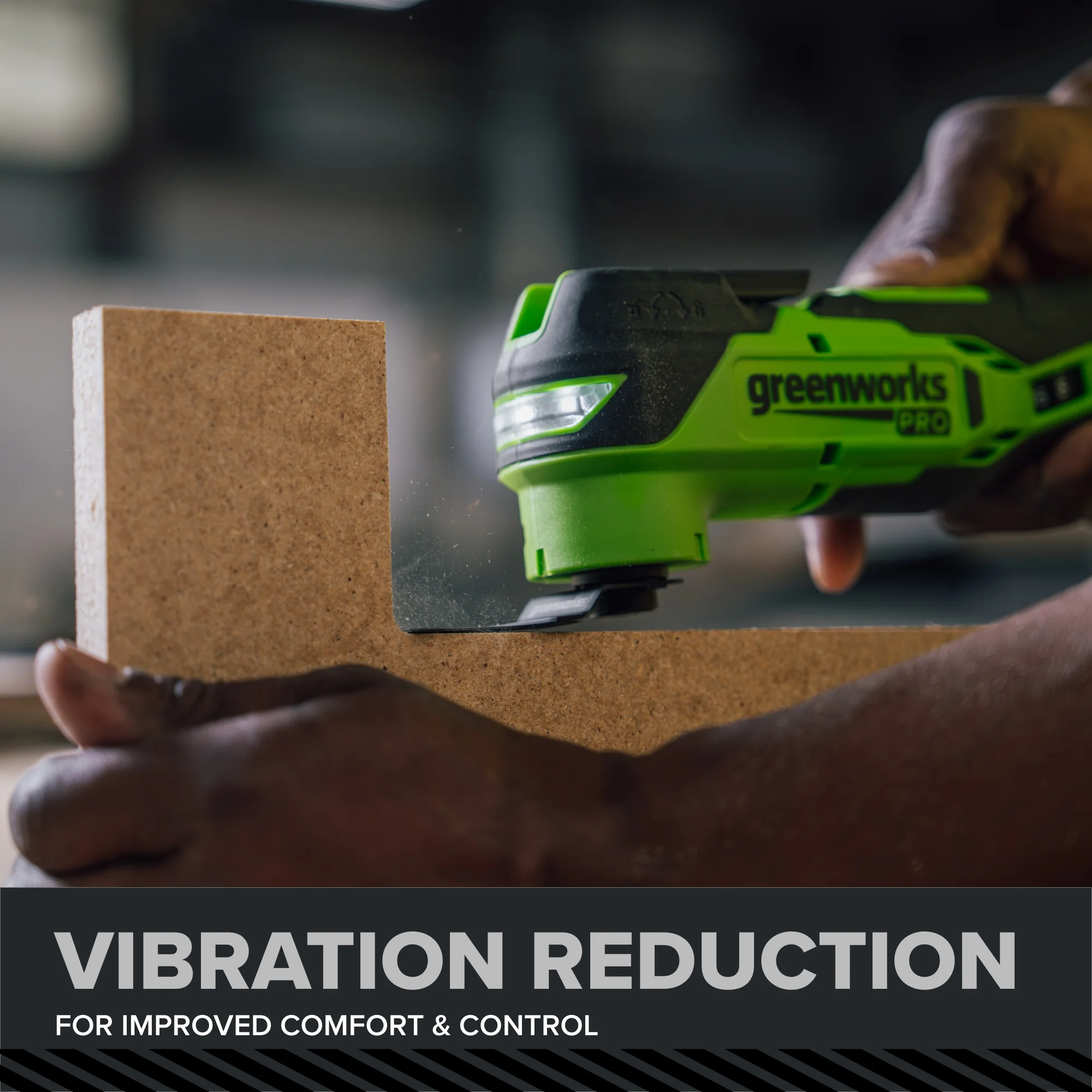24V PowerAll Pro Oscillating Multi-Tool, with Plunge Cut Blade, Sanding Plate, Adjustable Depth Stop, Dust Extractor, (5) Sanding Pads - Image 14