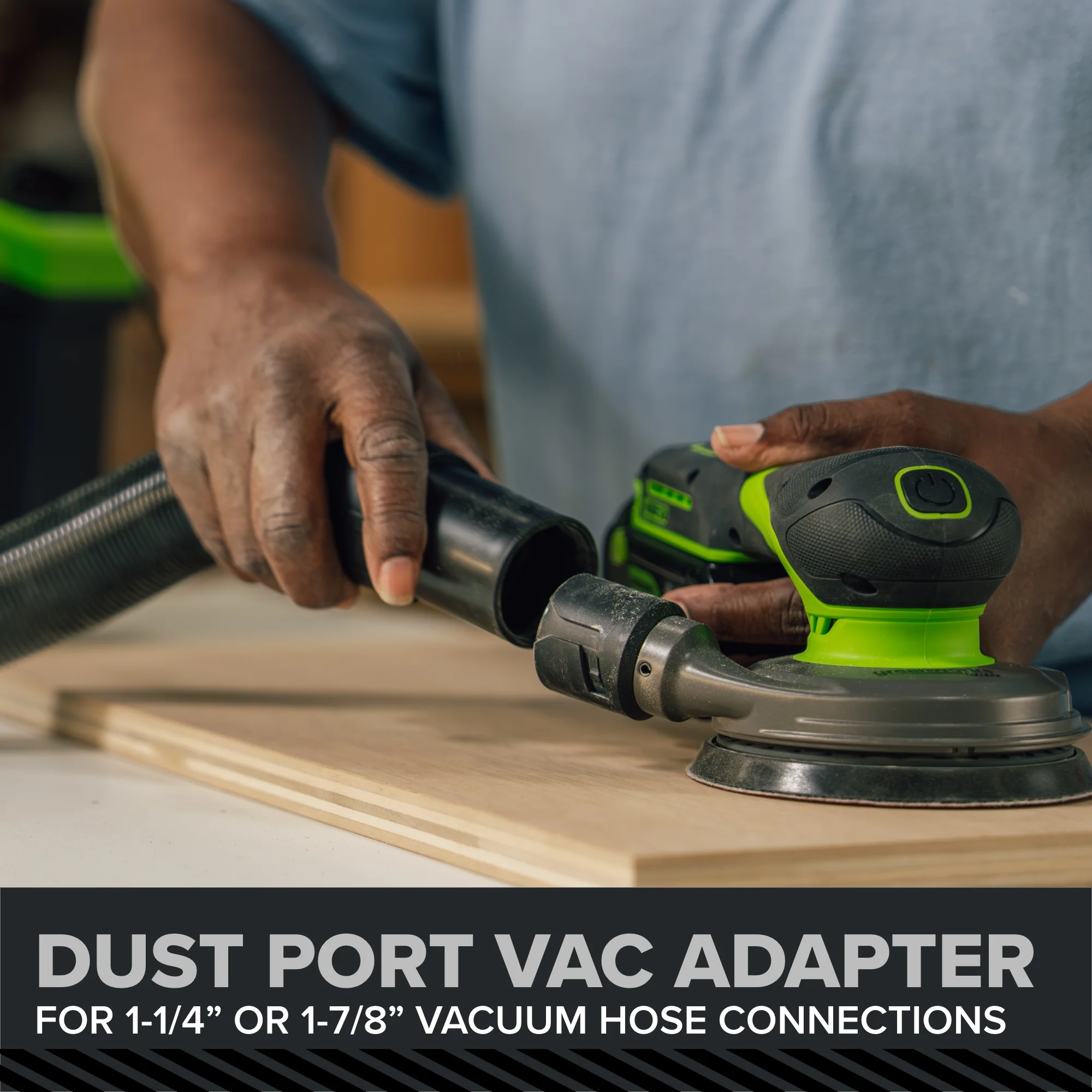24V PowerAll Pro 5" Orbital Sander, Tool Only, with Dust Bag, Edge Guard, and (3) Pieces of 80 Grit Sanding Paper - Image 15