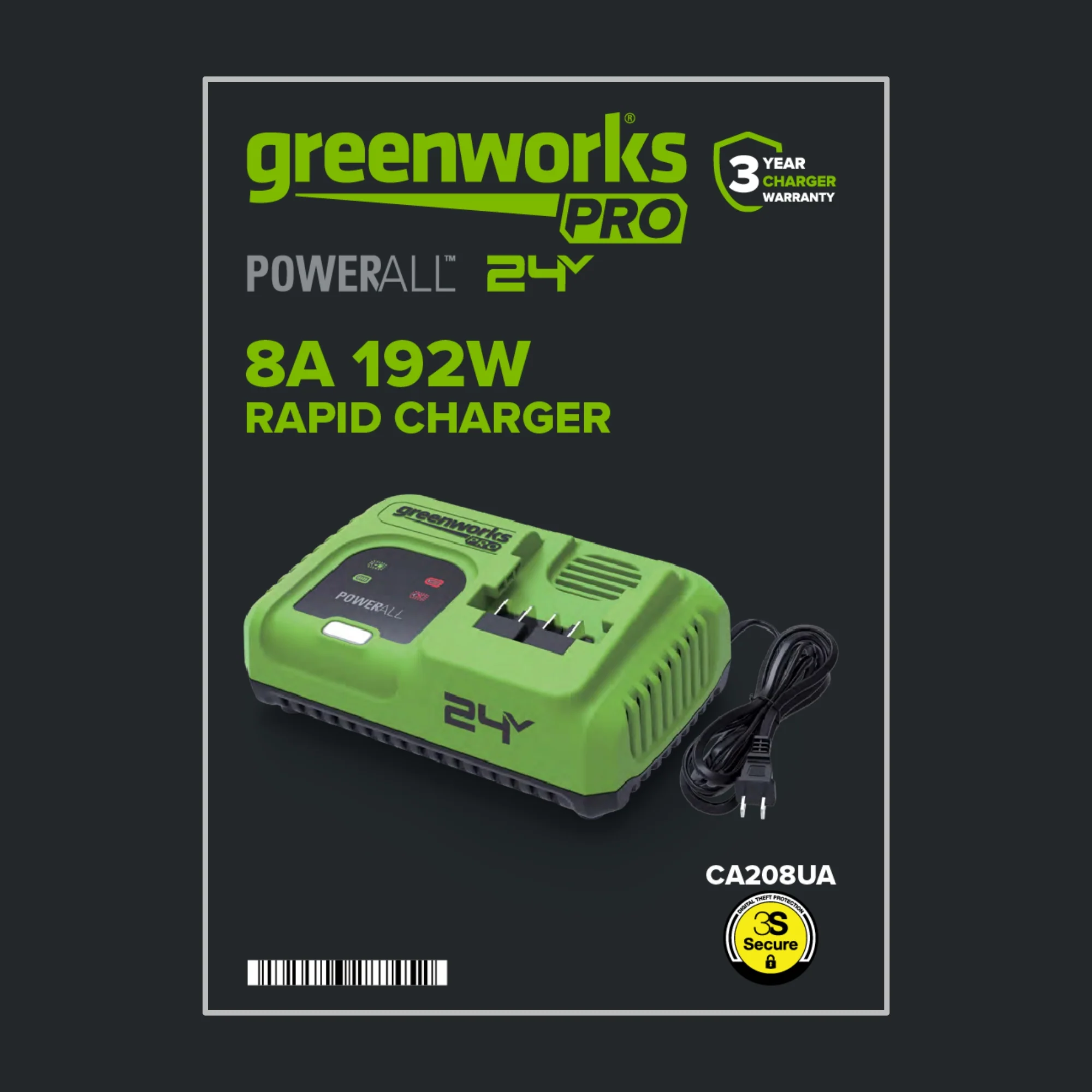 24V PowerAll Pro 200W Ultra Fast Battery Charger with Indicator Lights - Image 5