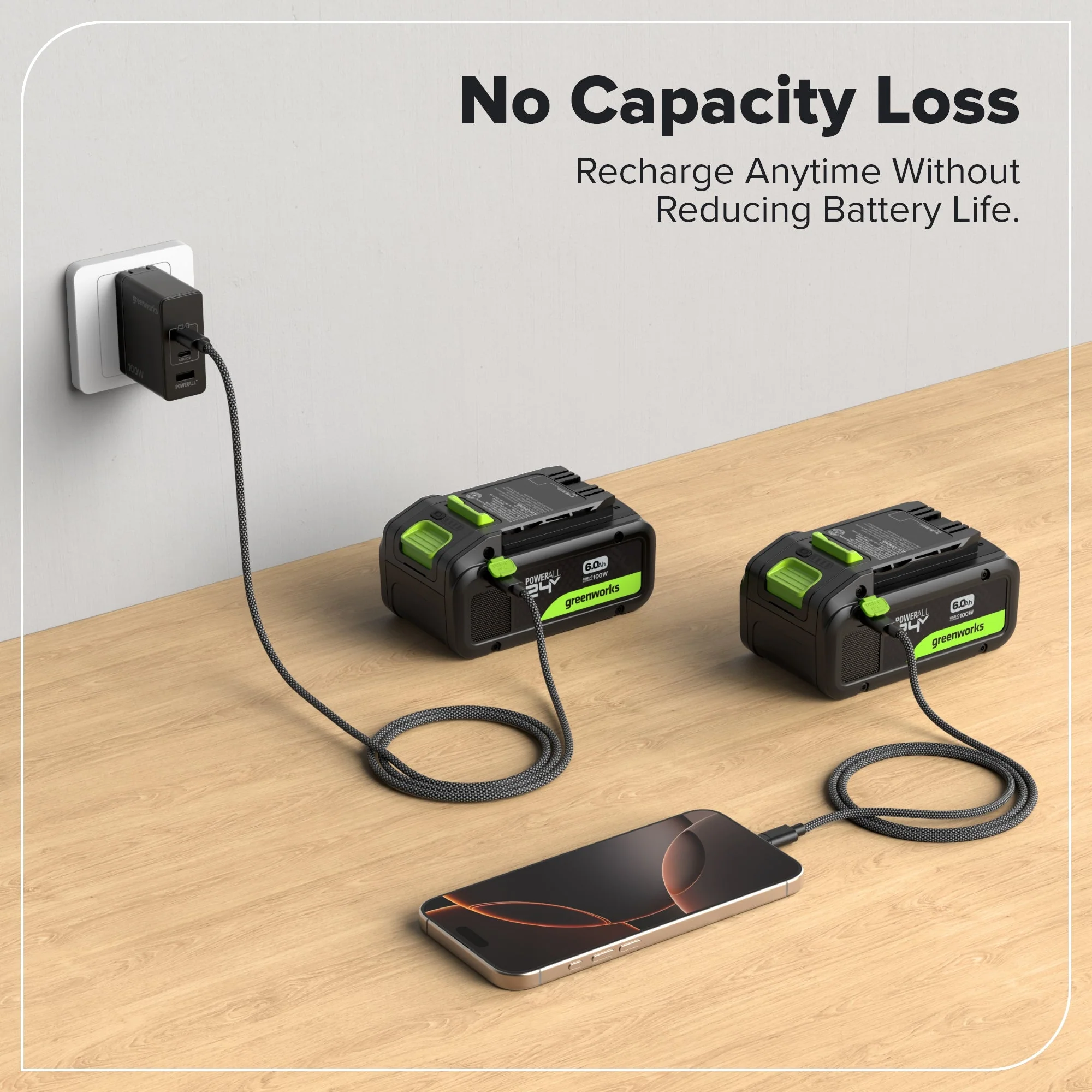 24V 6.0Ah Battery with Bi-Directional USB-C Port - Image 5