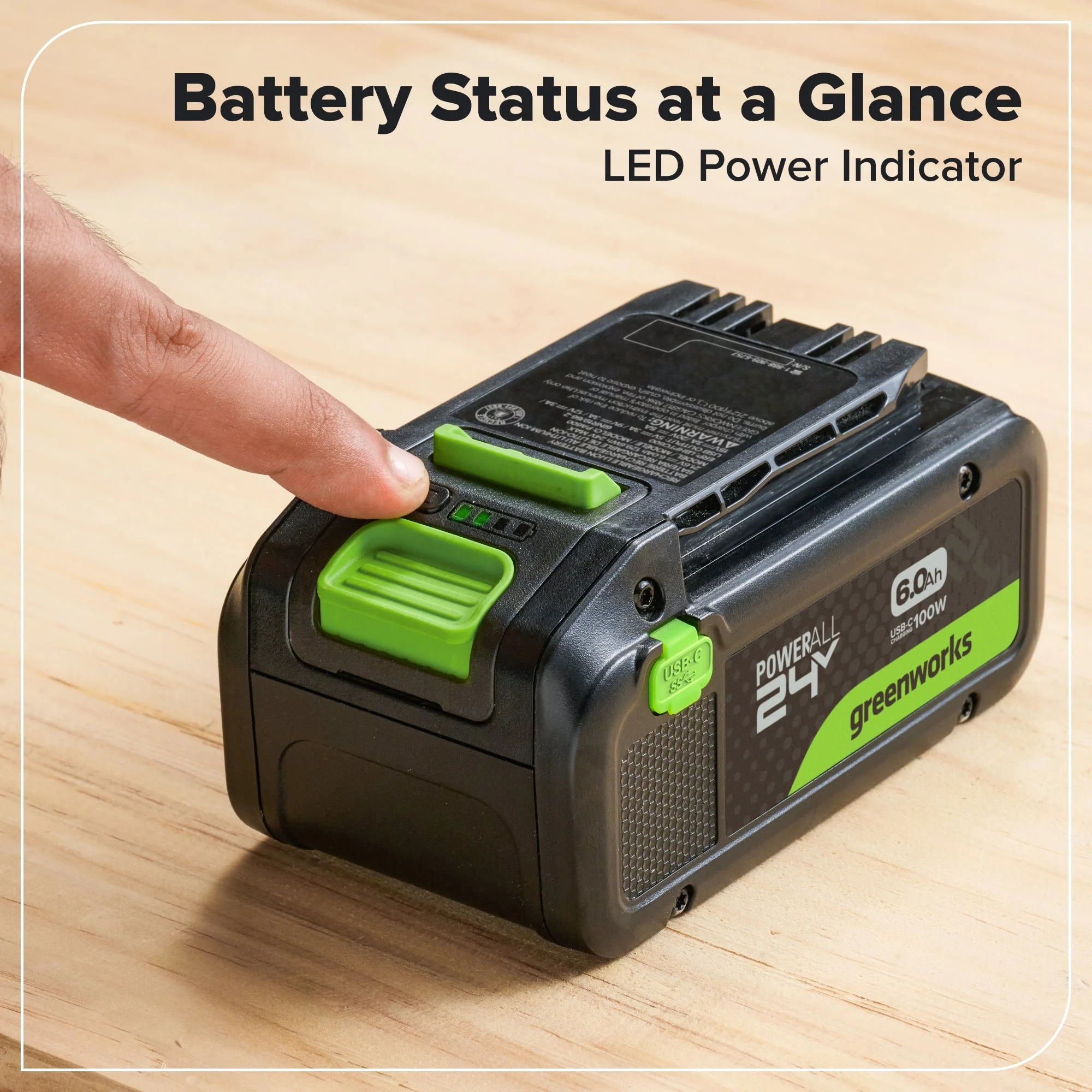 24V 6.0Ah Battery with Bi-Directional USB-C Port - Image 6
