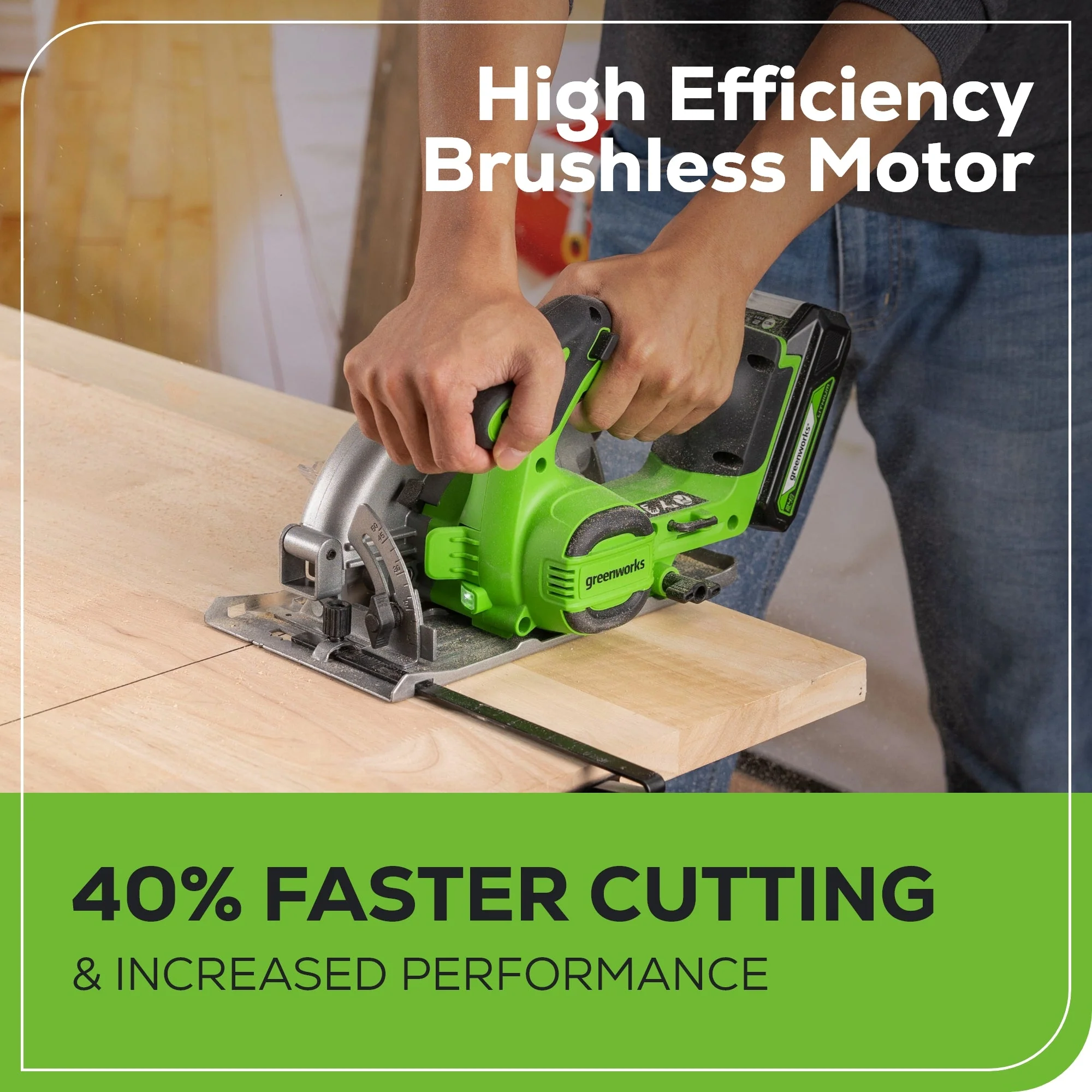 24V 6.5" Cordless Battery Brushless Circular Saw (Tool Only) - Image 6