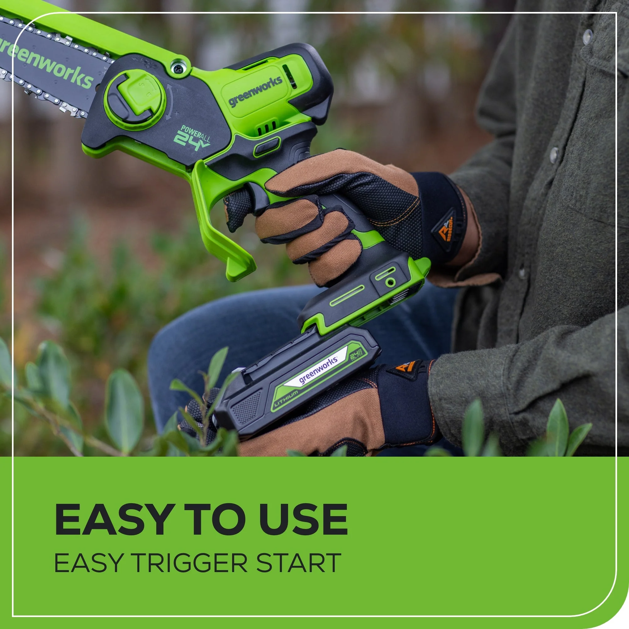 24V 6" Cordless Battery Brushless Pruner Saw: 2.0 Ah Battery and Charger - Image 5
