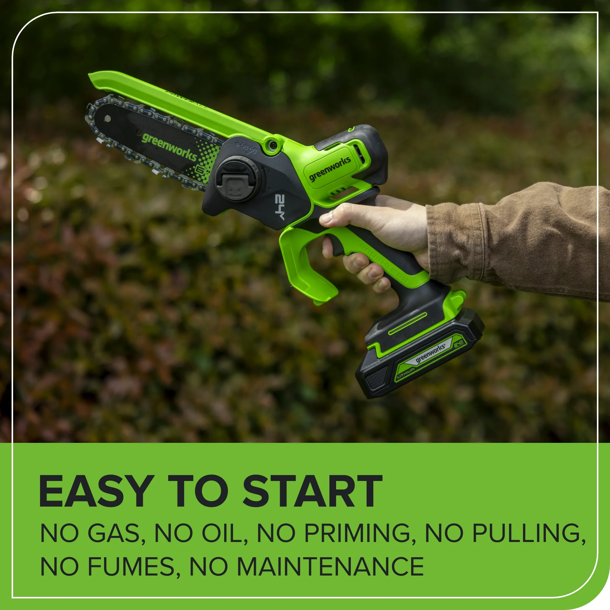 24V 6" Gen 2 Cordless Battery Brushless Pruner Saw (Tool Only) - Image 5